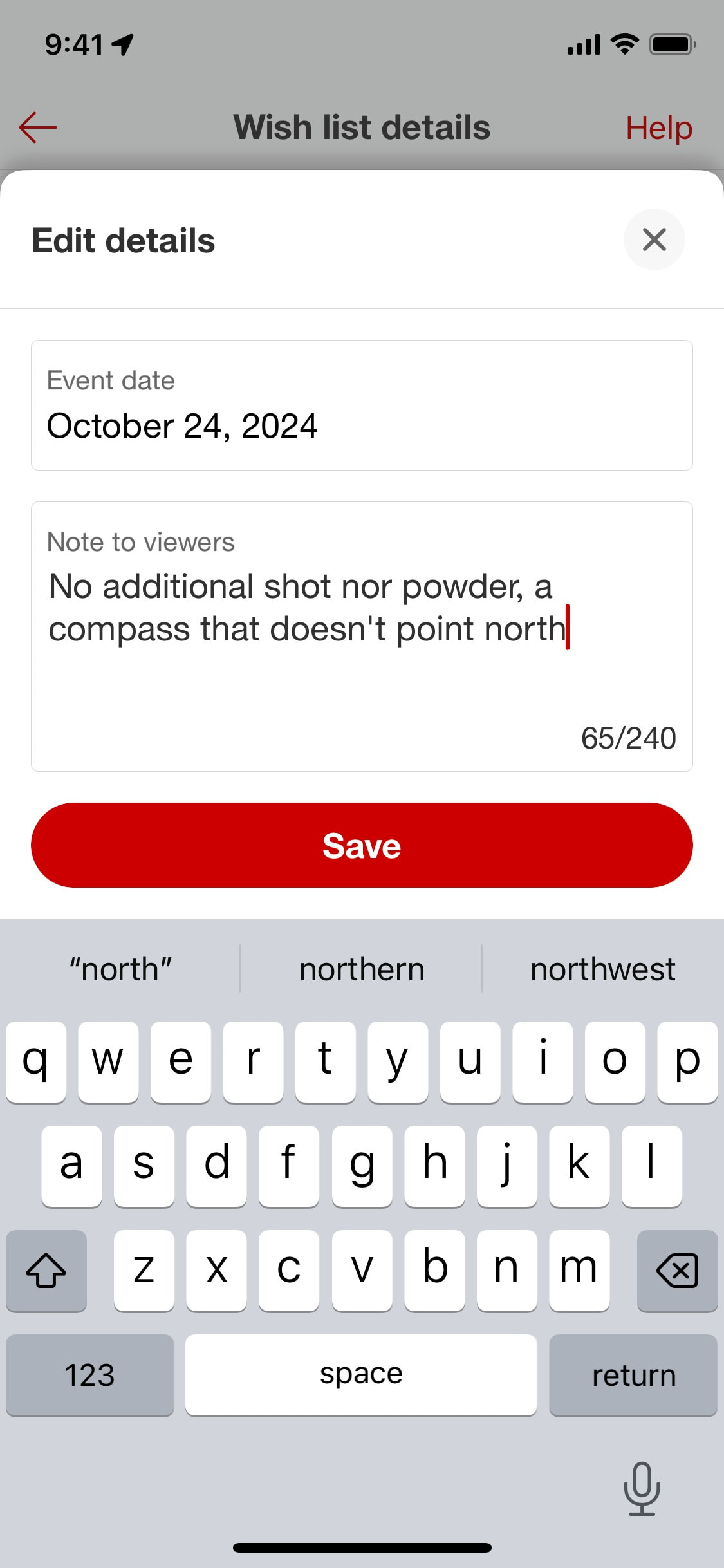 Target iOS screen 664