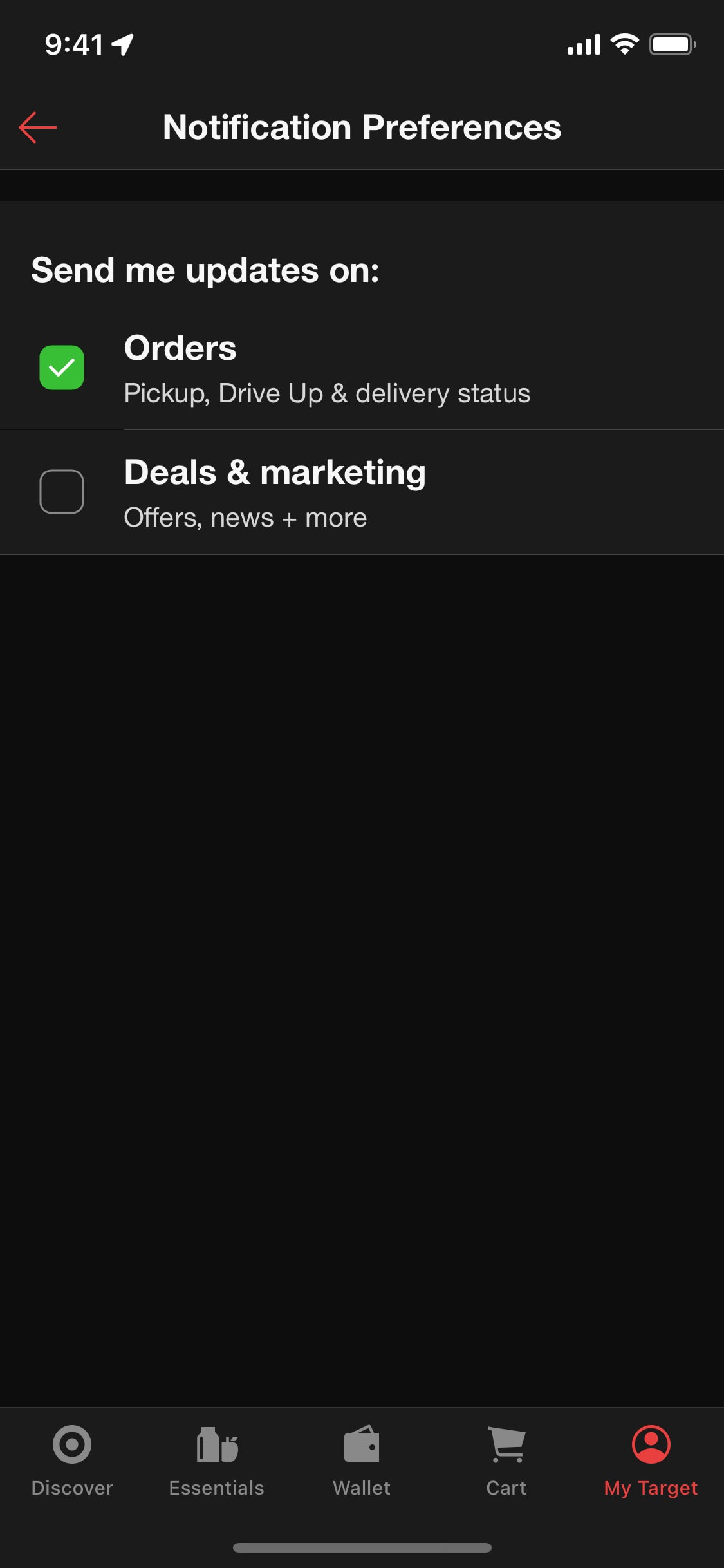 Target iOS screen 688