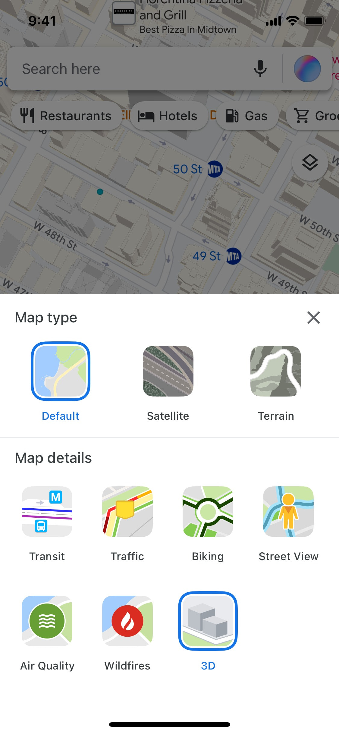 Google Maps iOS screen 404