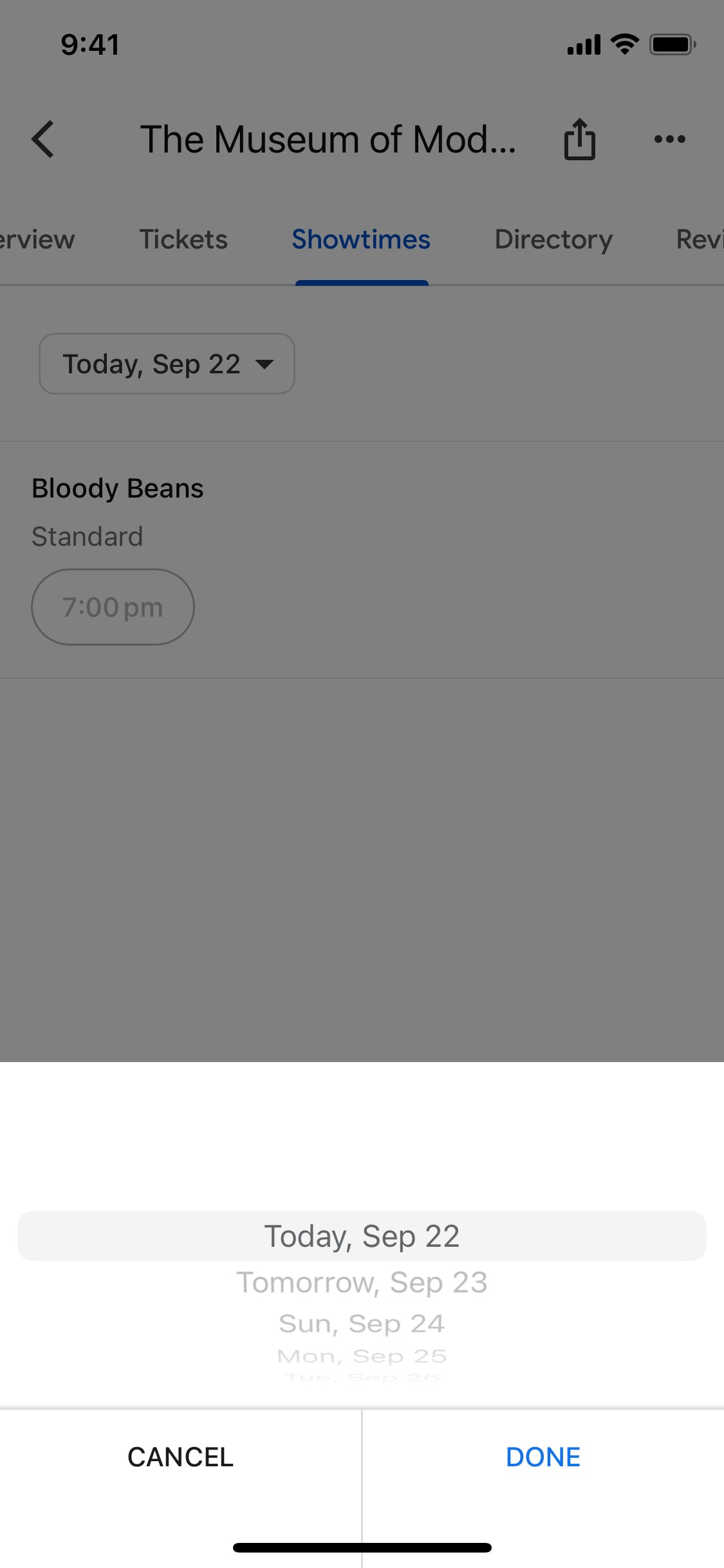 Google Maps iOS screen 711
