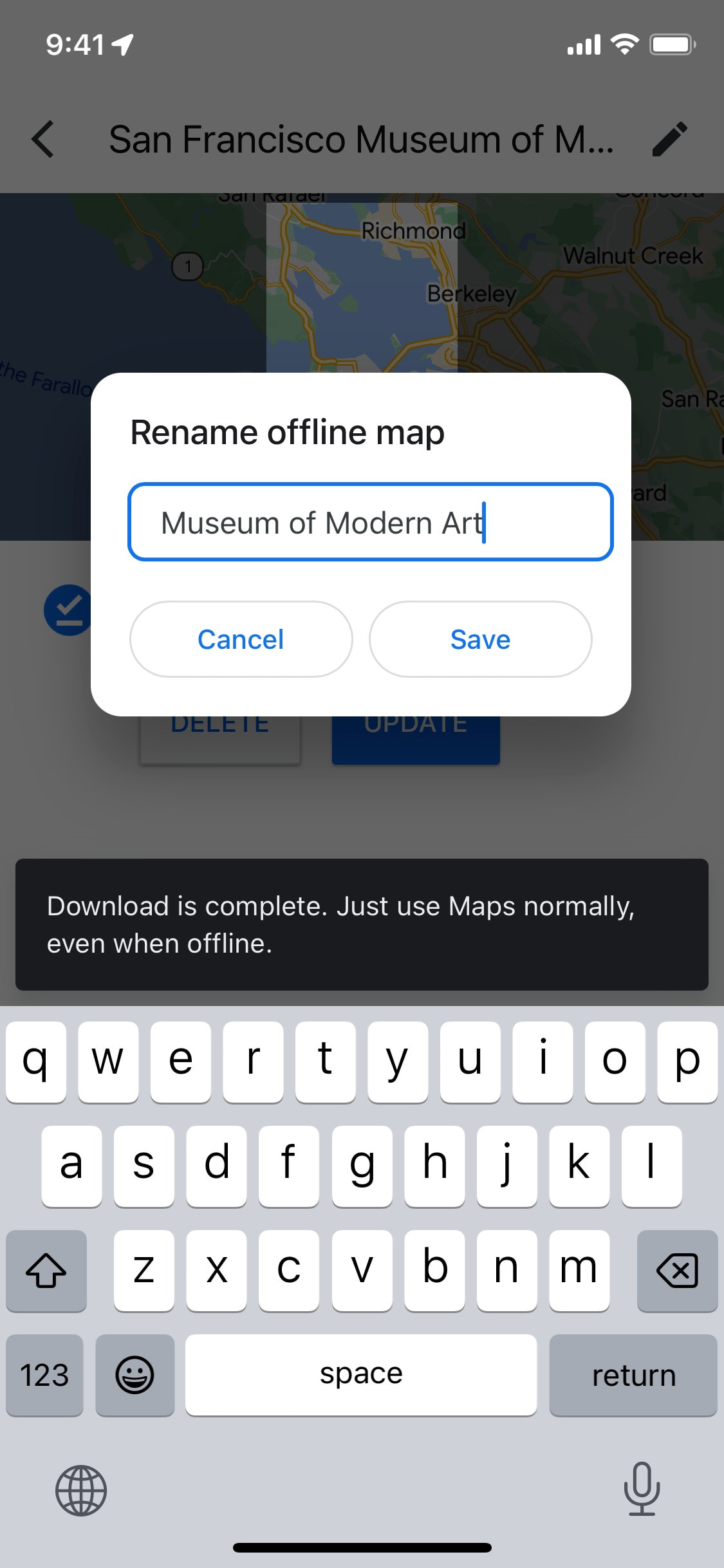 Google Maps iOS screen 139