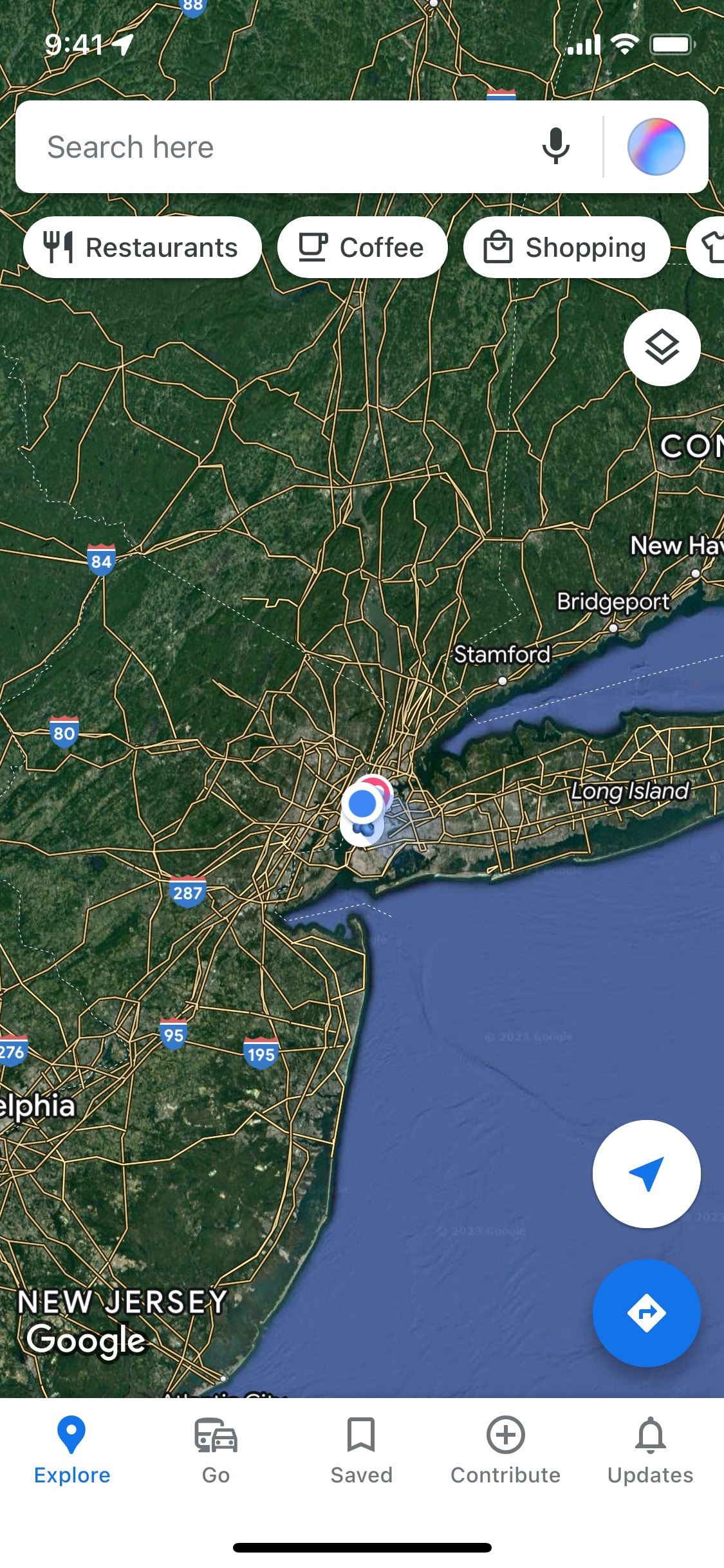 Google Maps iOS screen 501