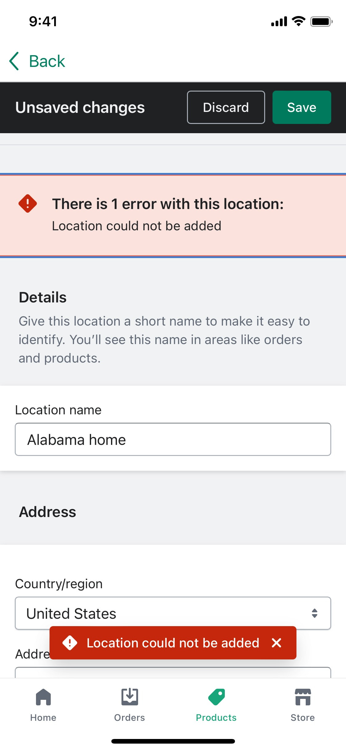 Shopify iOS screen 441