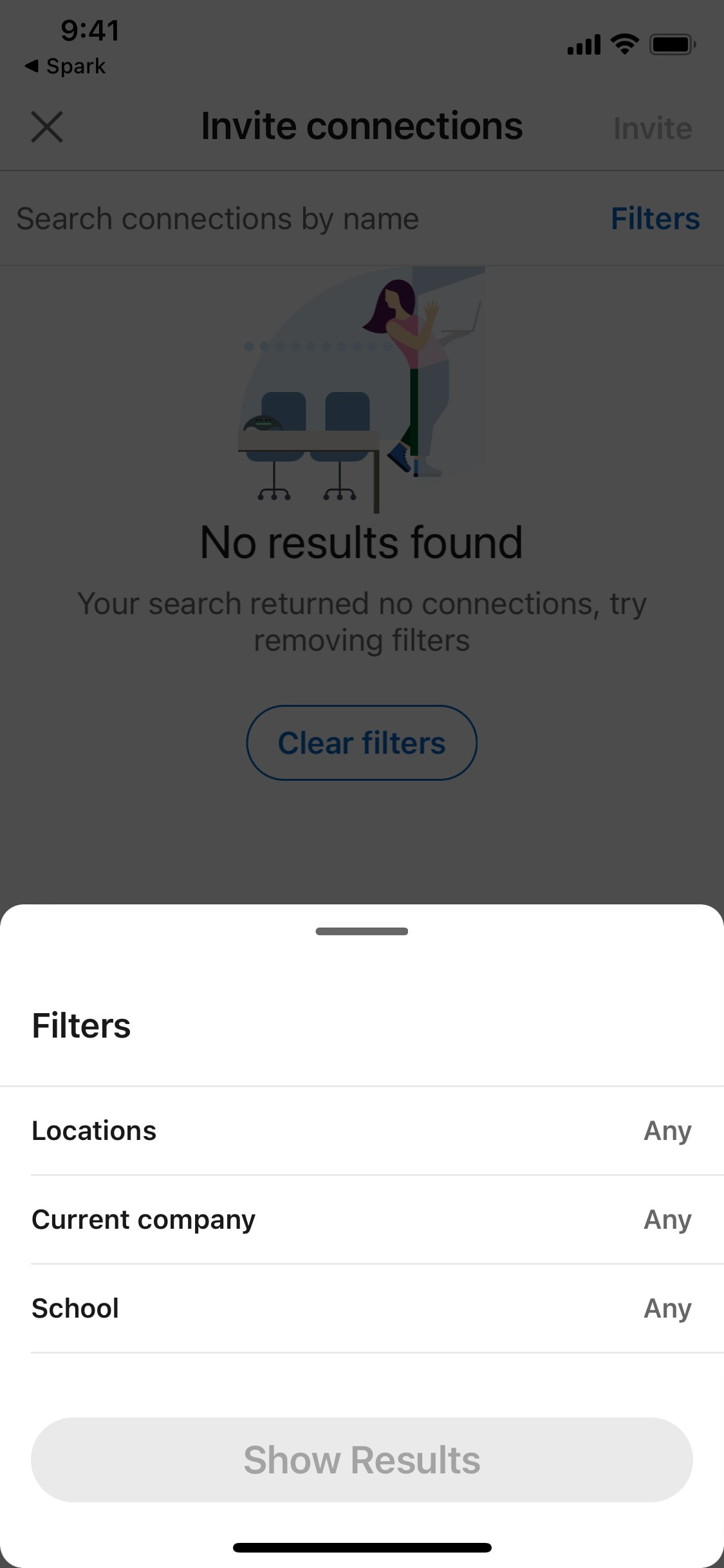 LinkedIn iOS screen 288