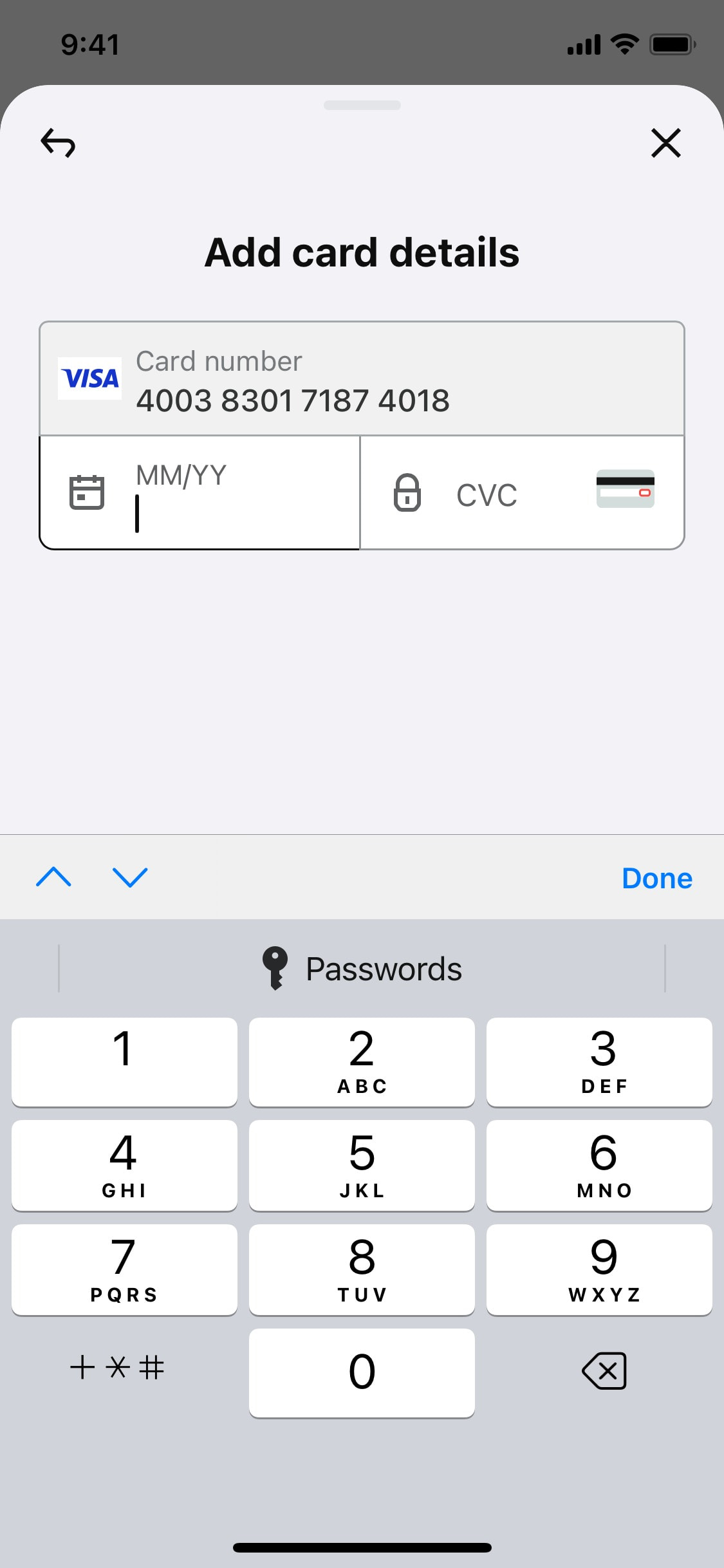 Klarna iOS screen 37