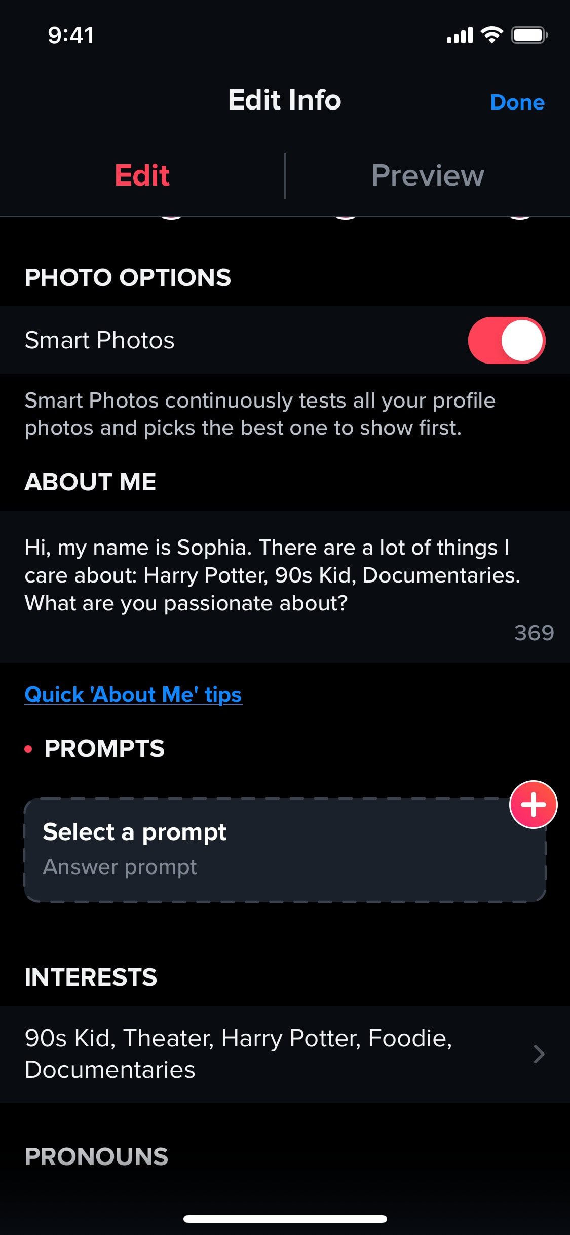 Tinder iOS screen 94