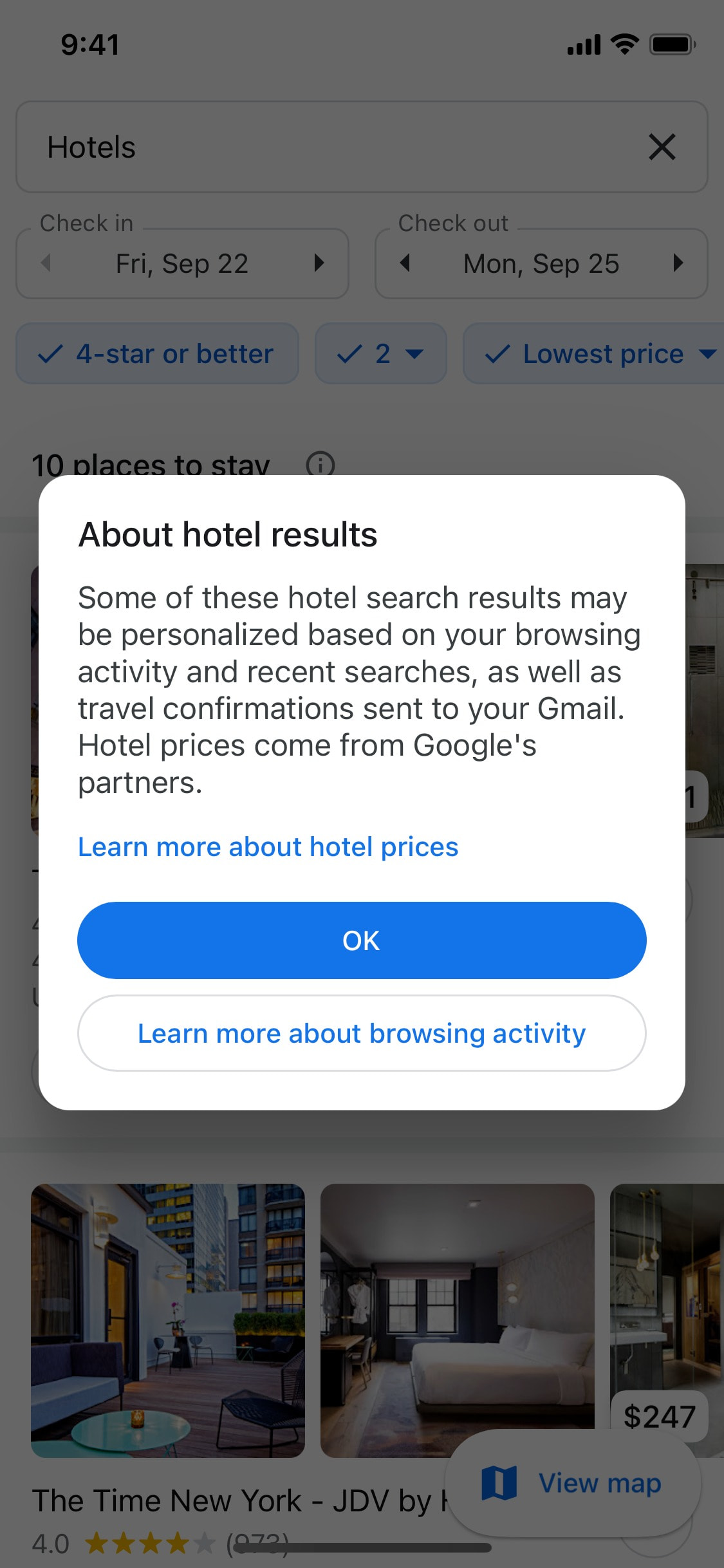 Google Maps iOS screen 95