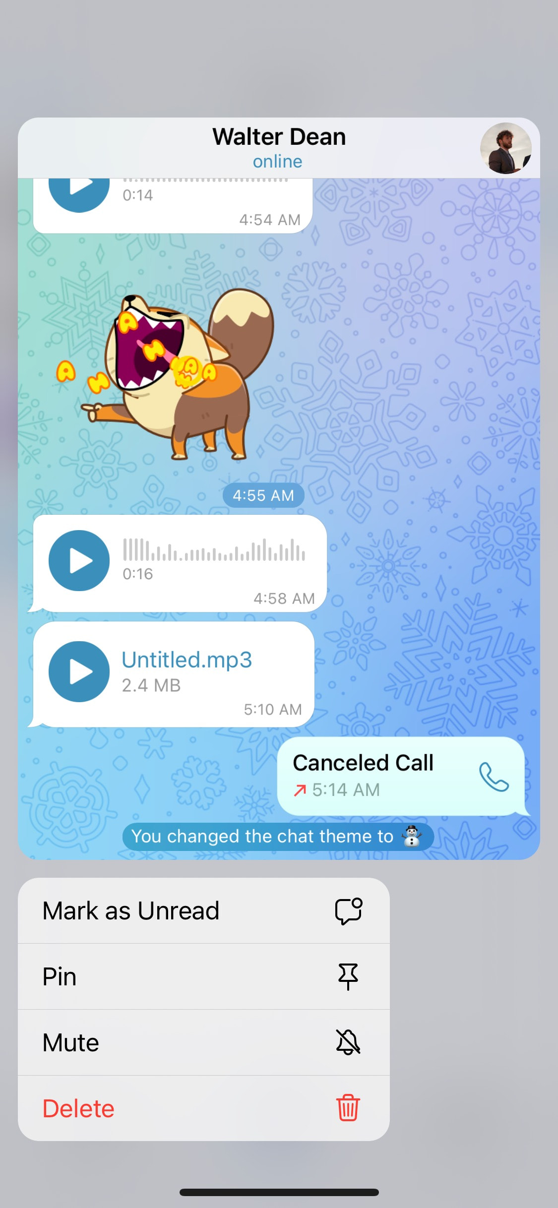 Telegram iOS screen 156