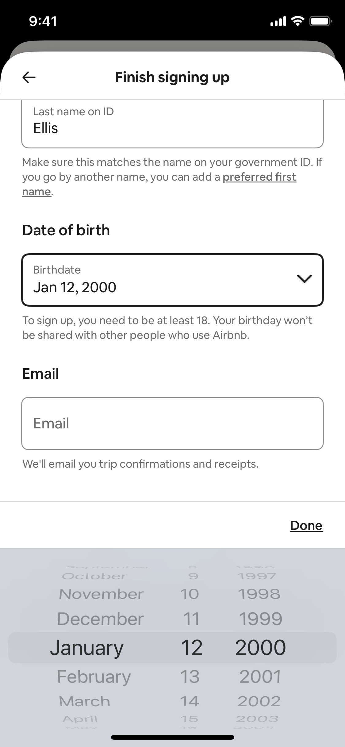 Airbnb iOS screen 123