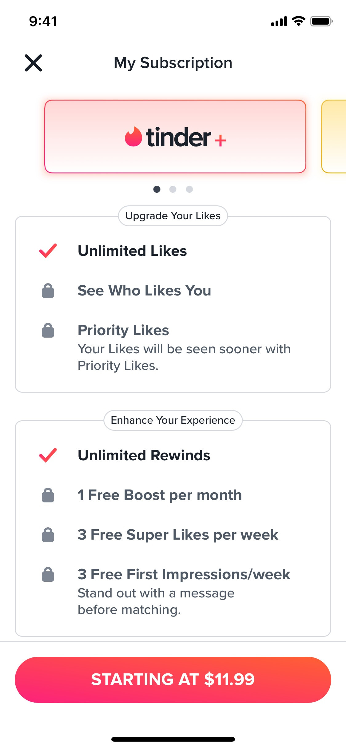 Tinder iOS screen 245