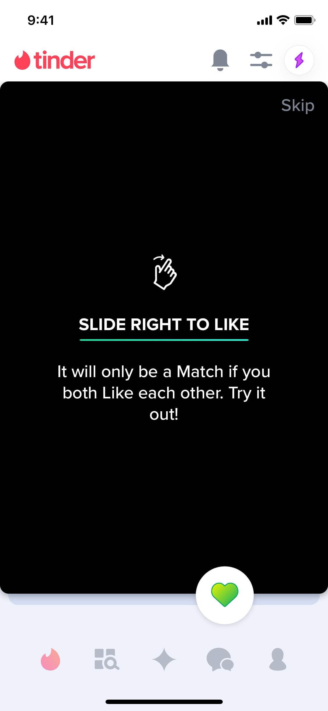 Tinder iOS screen 88