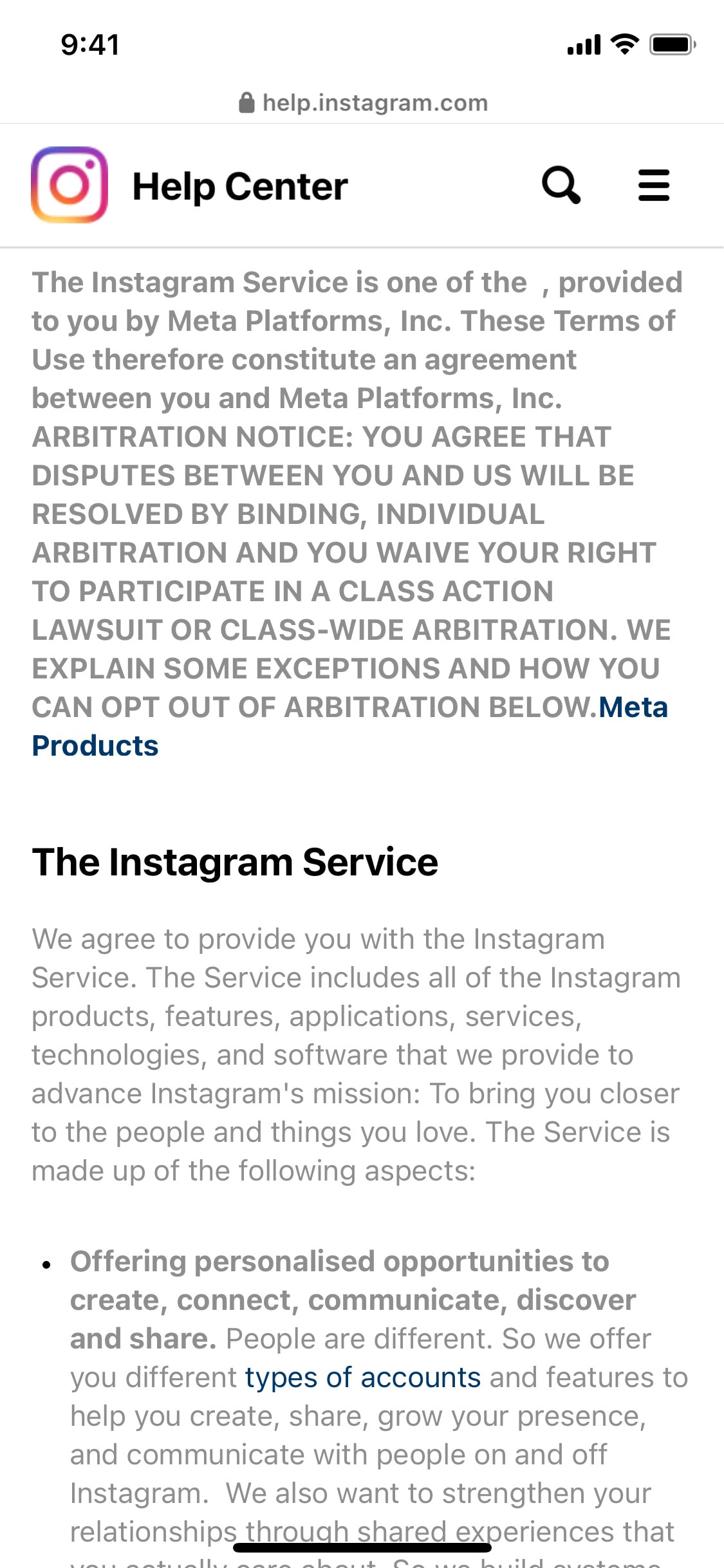 Instagram iOS screen 415