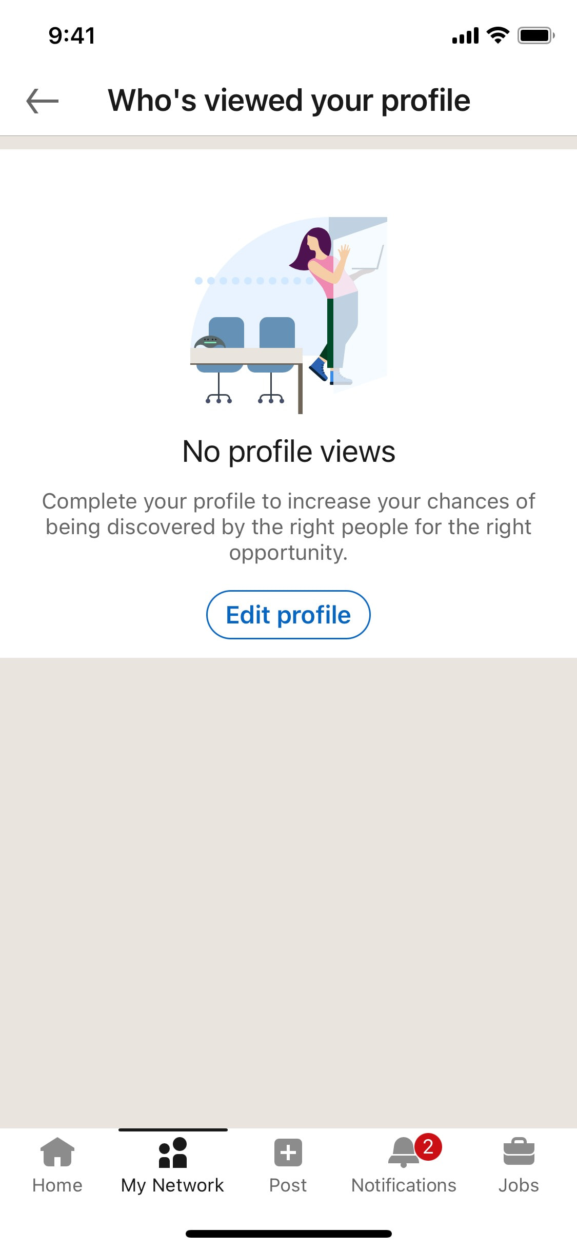 LinkedIn iOS screen 331