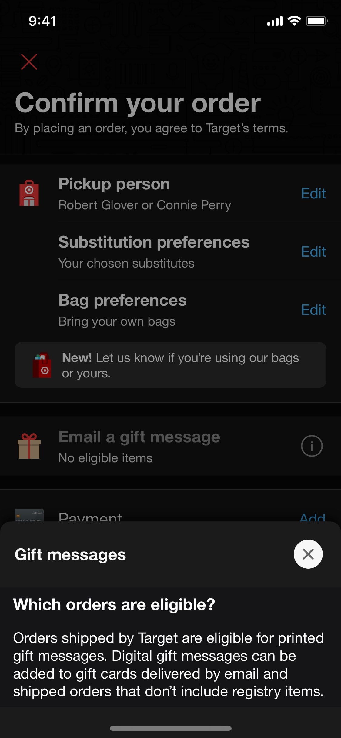 Target iOS screen 189