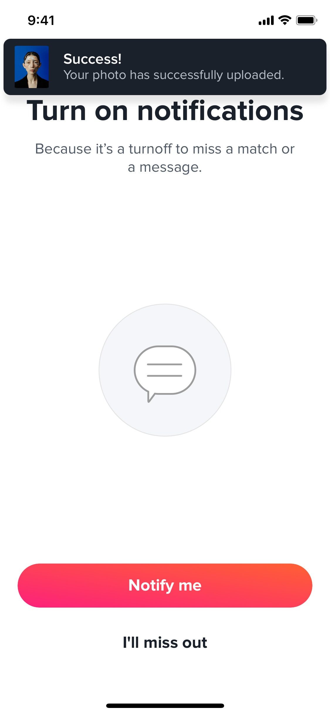 Tinder iOS screen 292