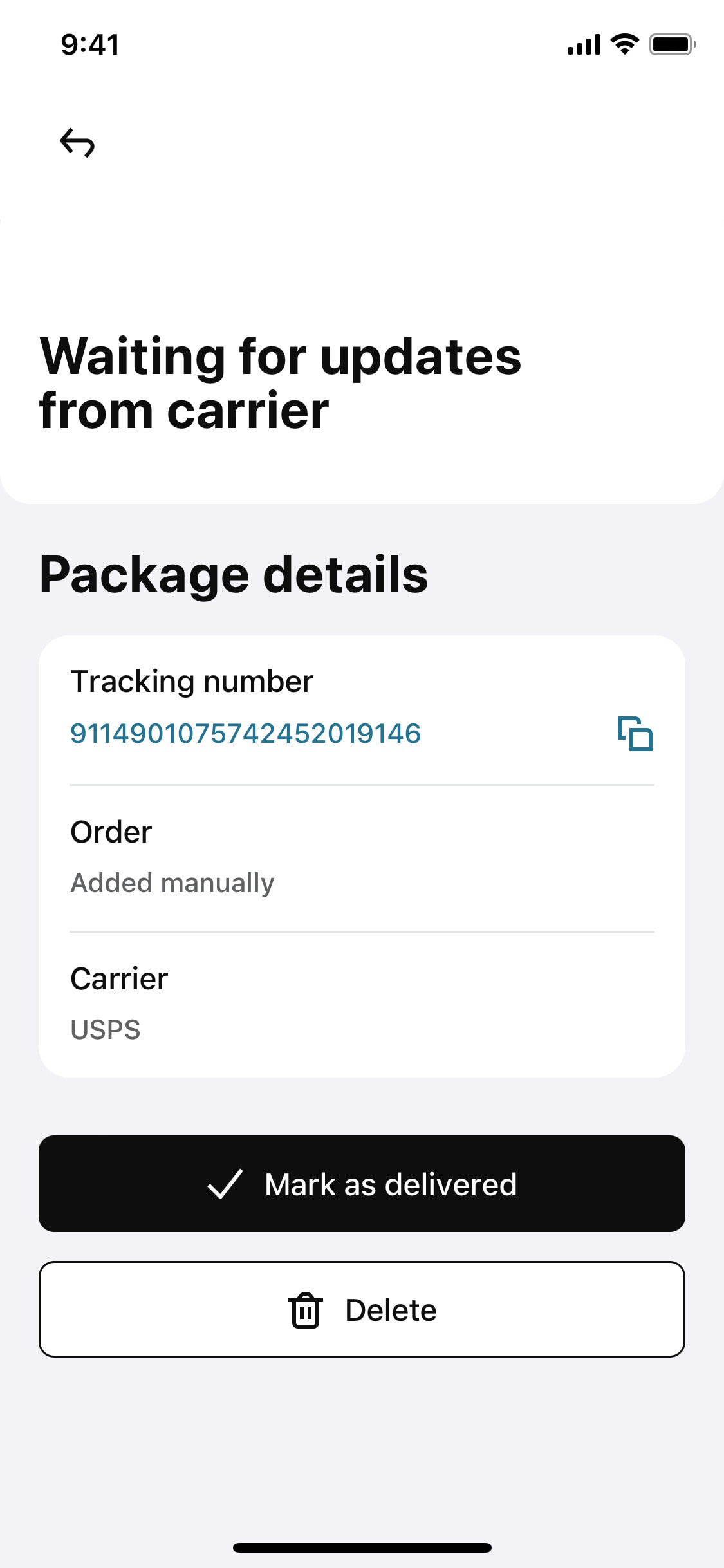 Klarna iOS screen 276