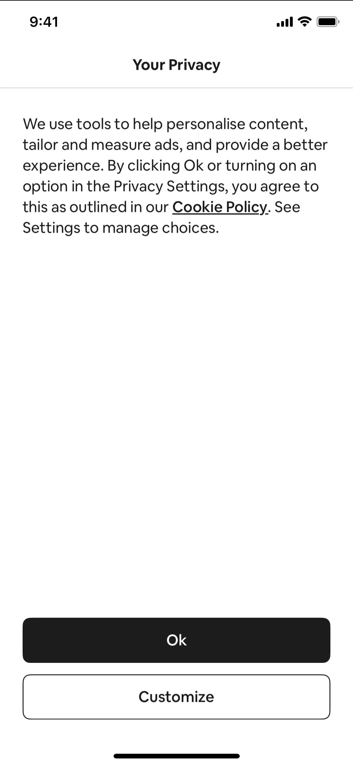 Airbnb iOS screen 3
