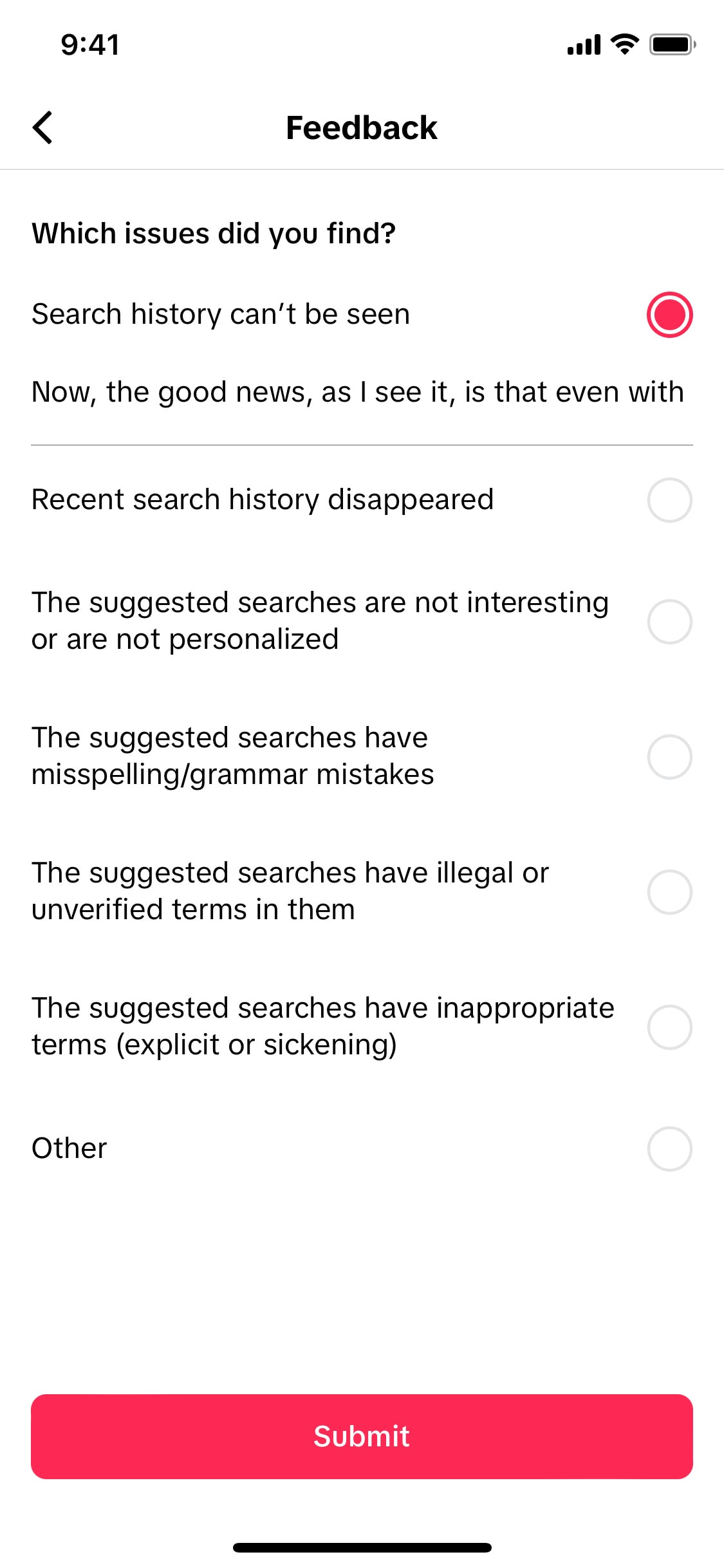 TikTok iOS screen 547