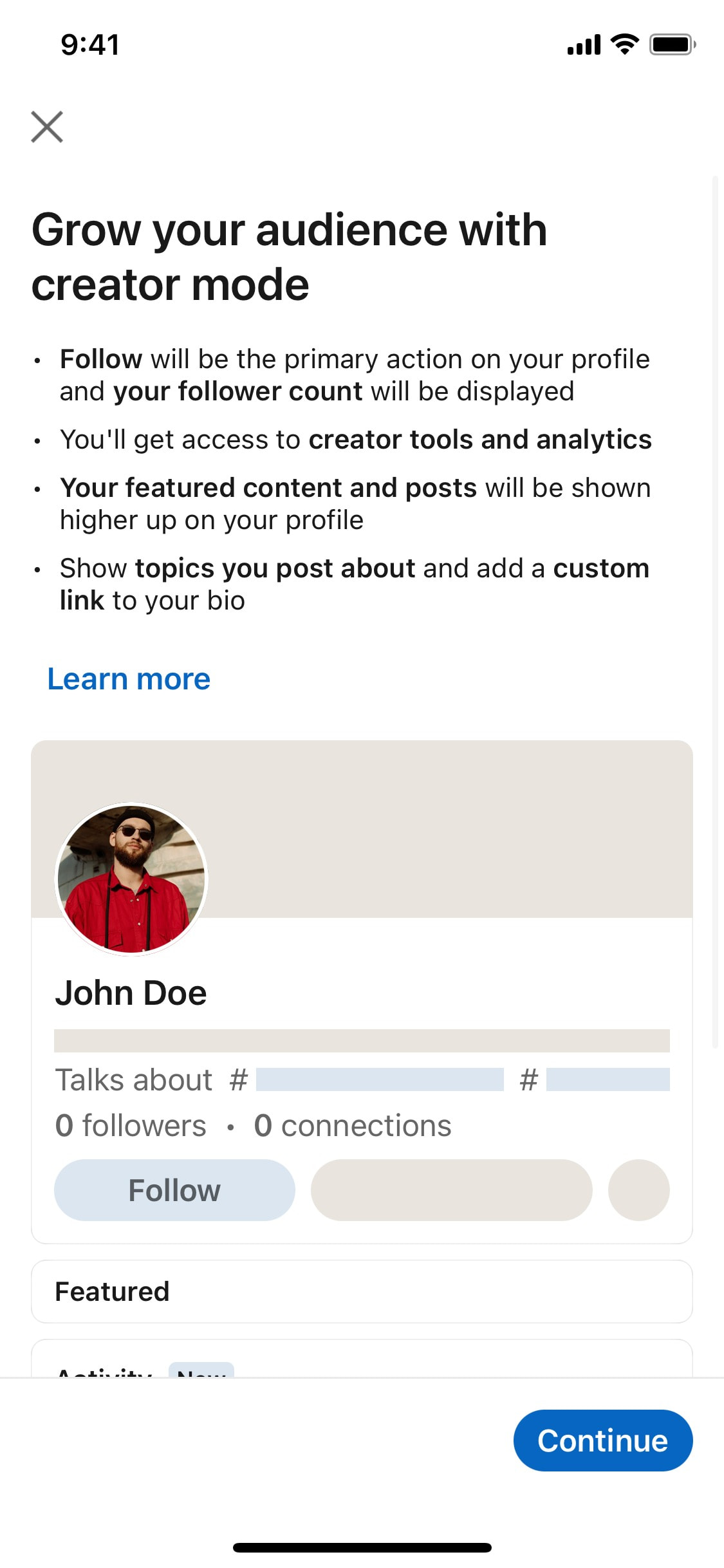 LinkedIn iOS screen 211