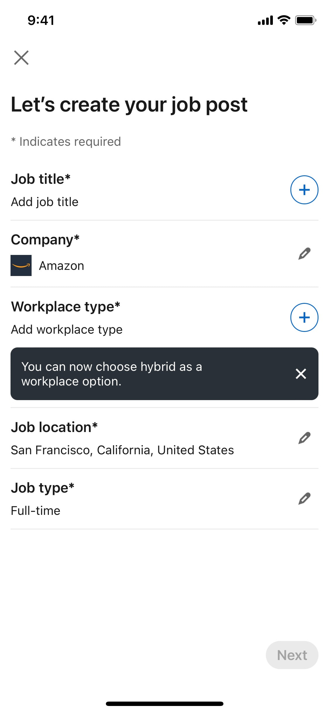 LinkedIn iOS screen 496