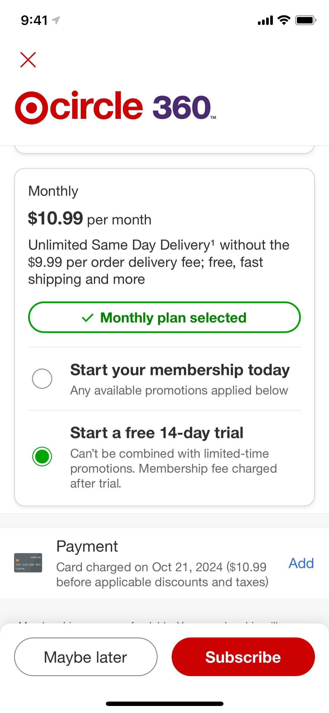 Target iOS screen 491