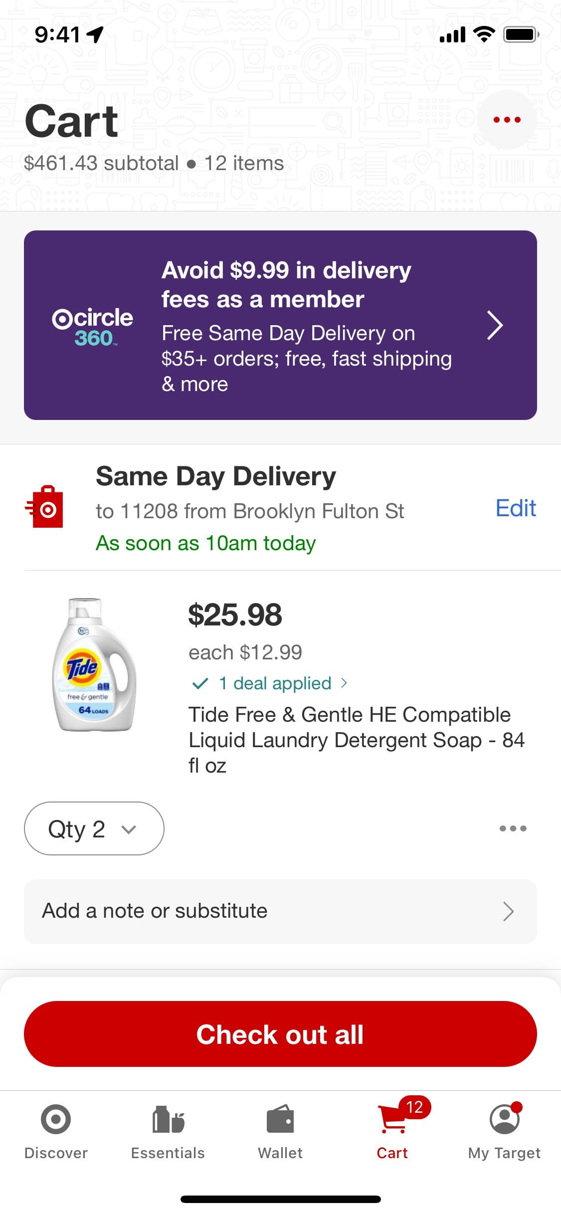 Target iOS screen 626