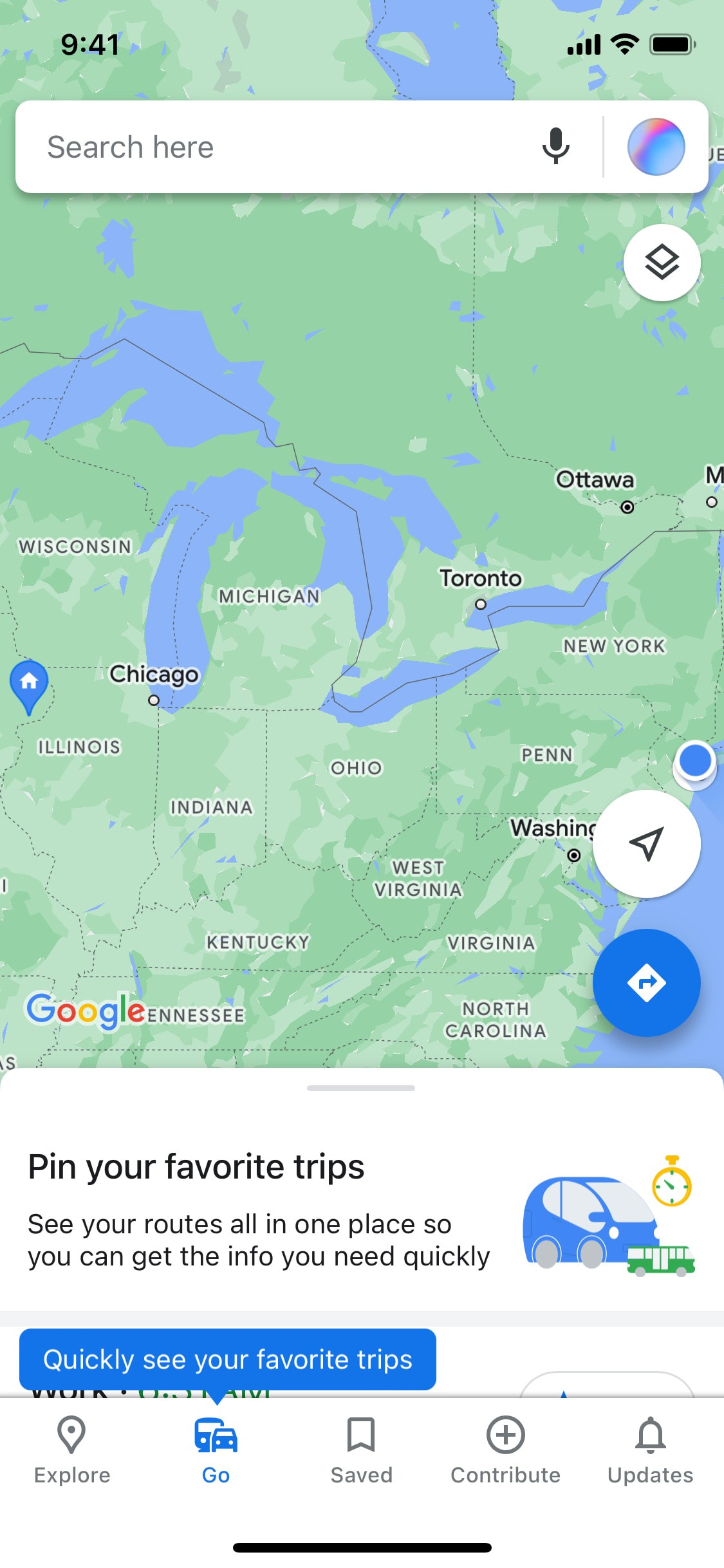Google Maps iOS screen 211