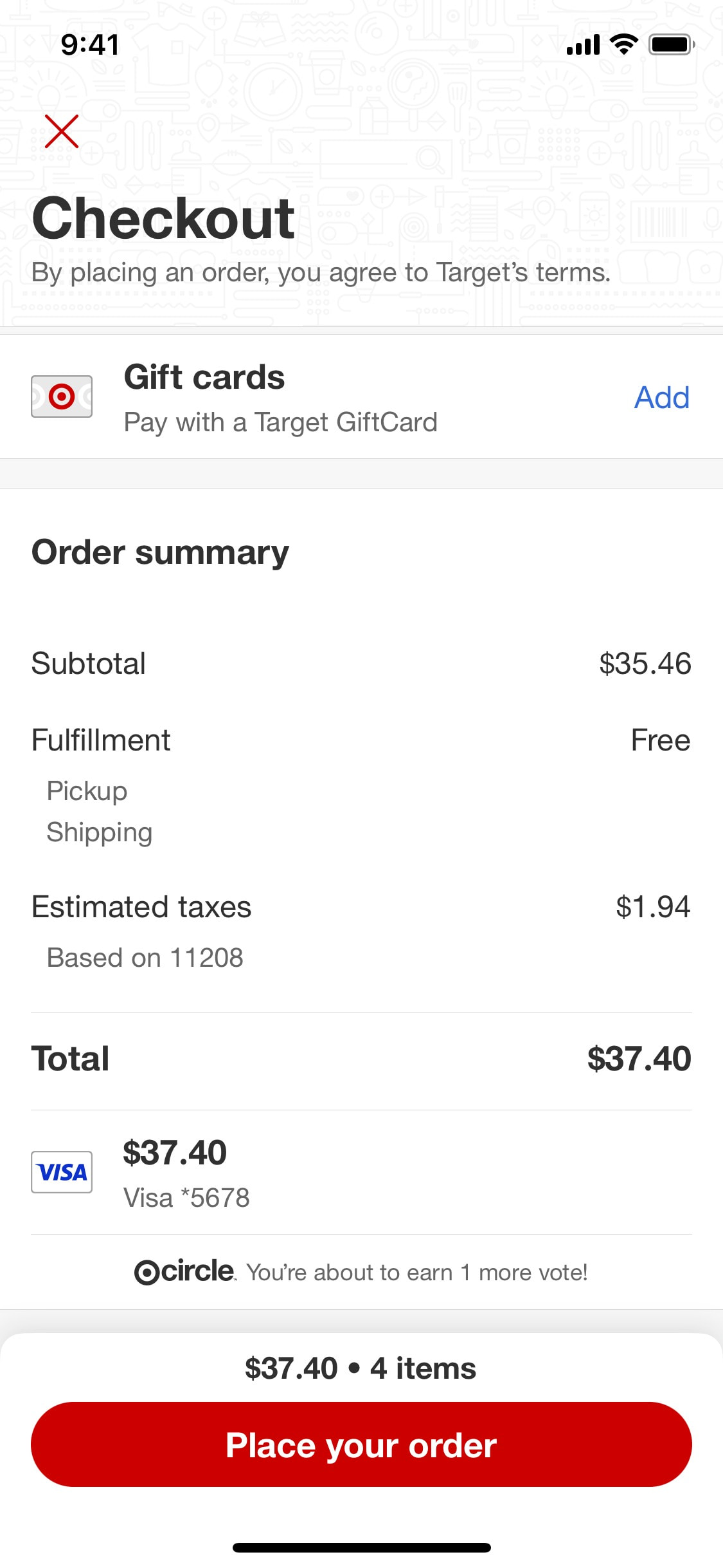 Target iOS screen 111