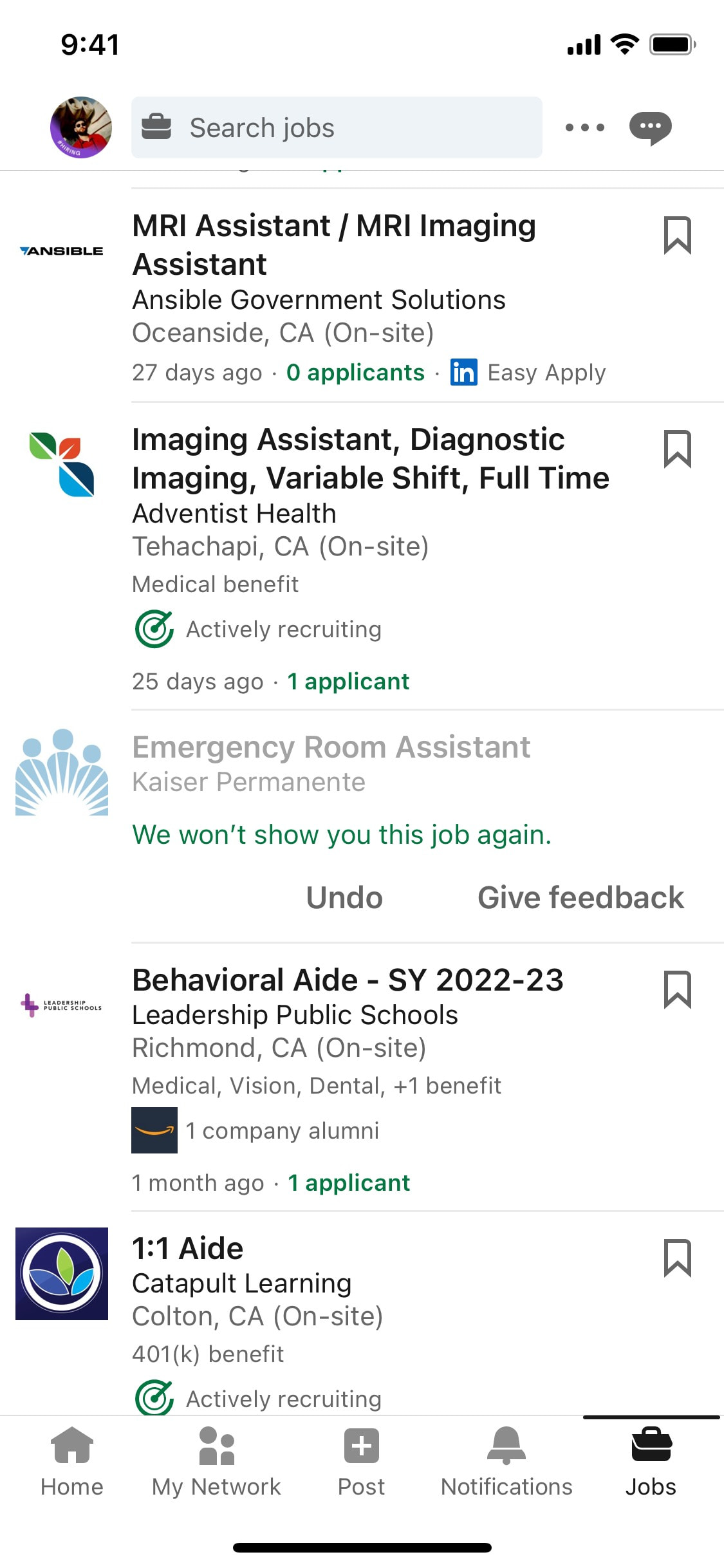 LinkedIn iOS screen 94