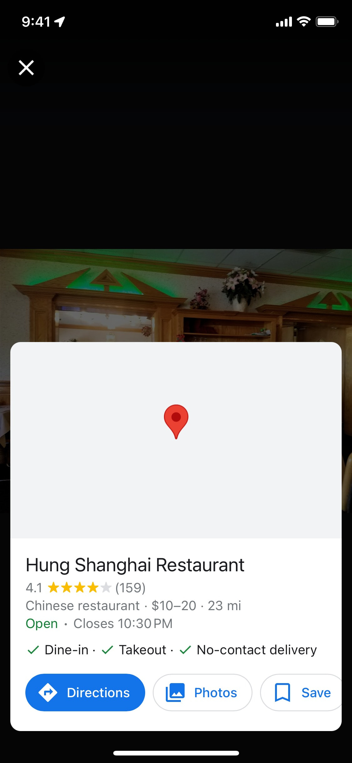 Google Maps iOS screen 618