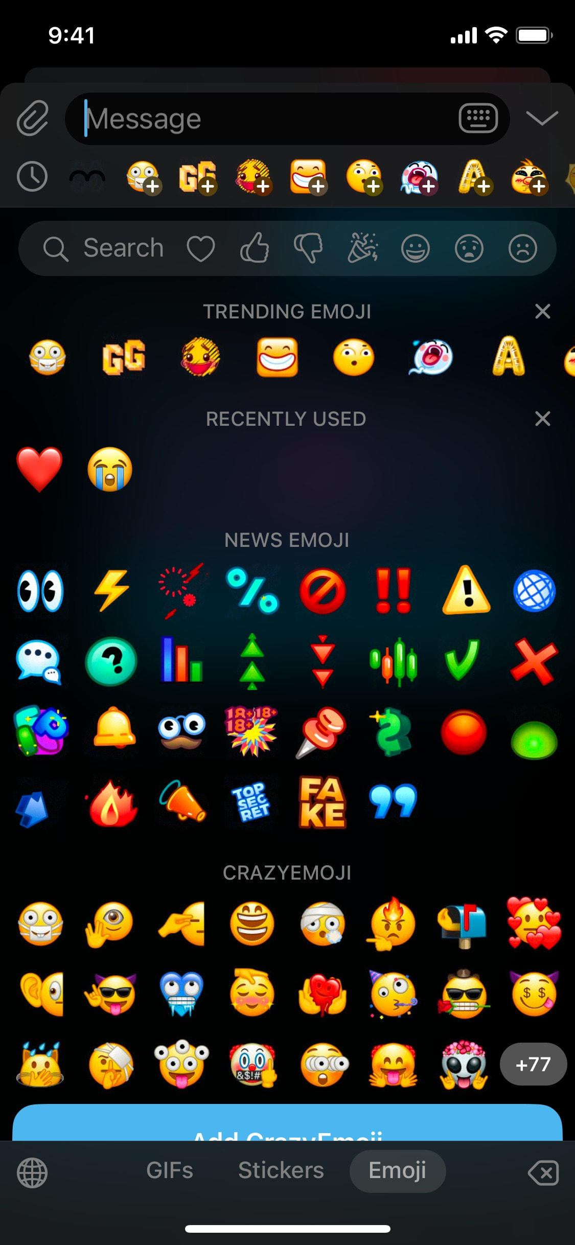 Telegram iOS screen 554