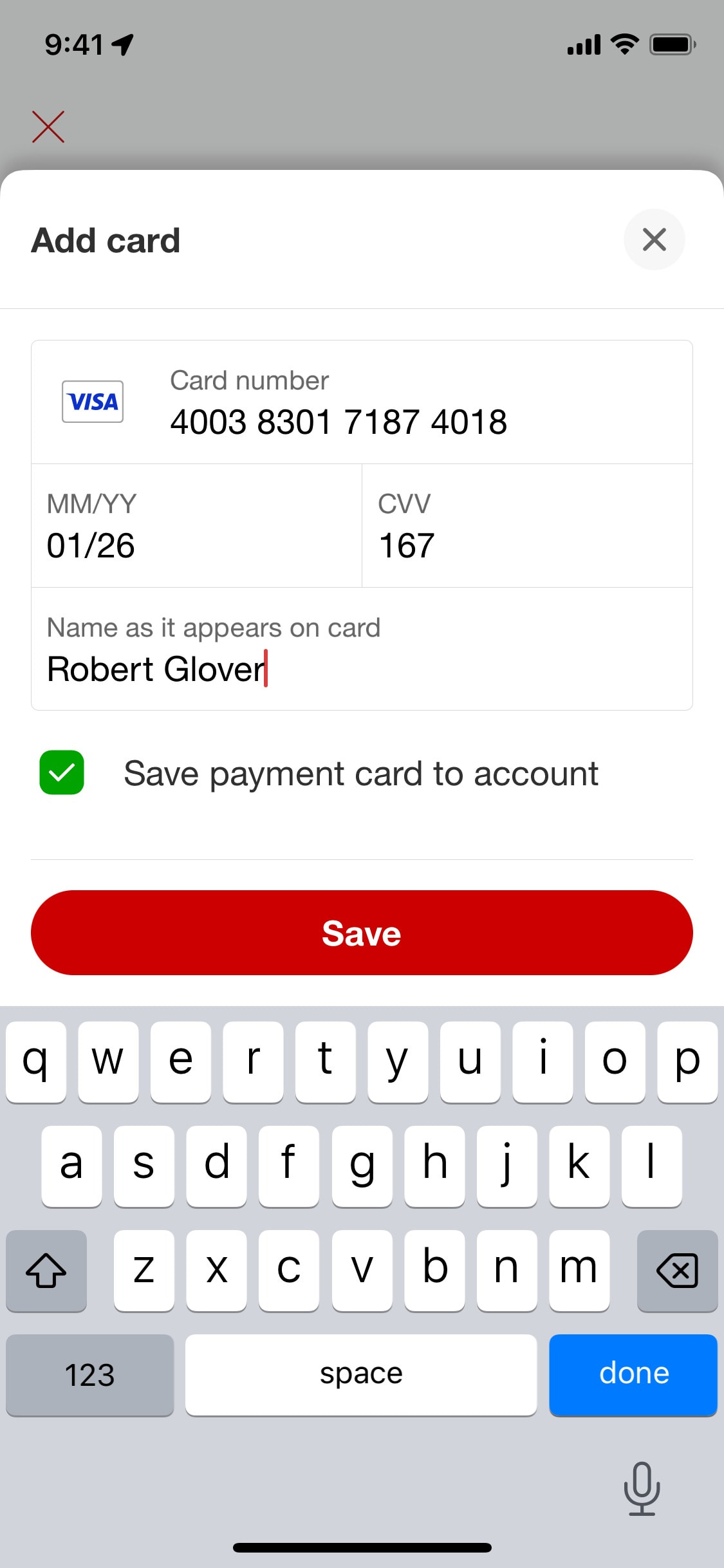 Target iOS screen 717