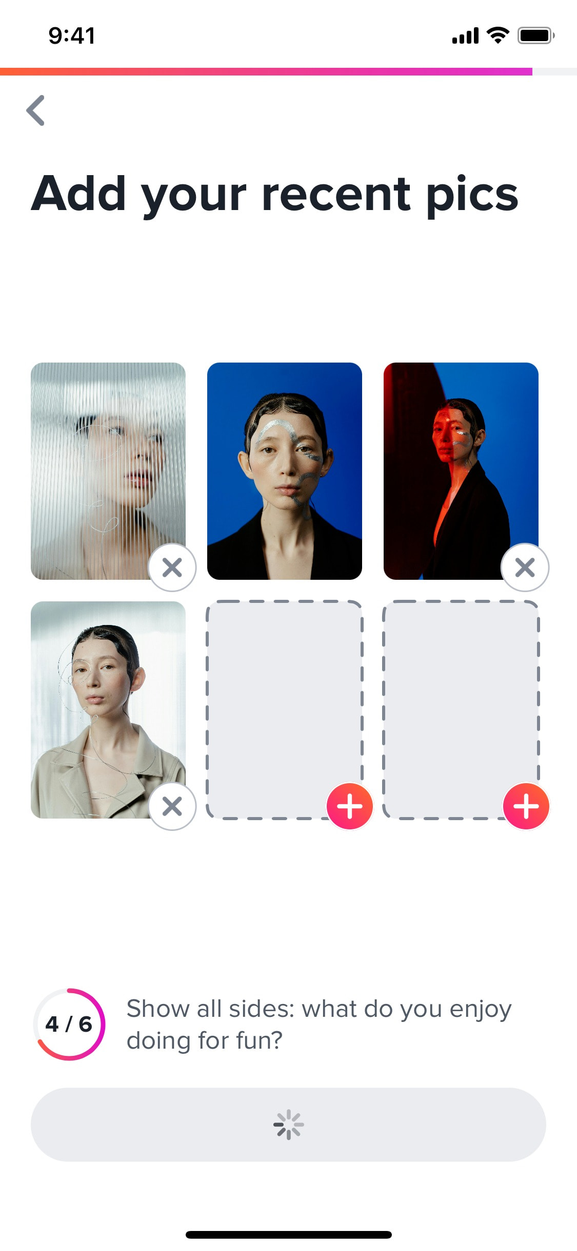 Tinder iOS screen 307