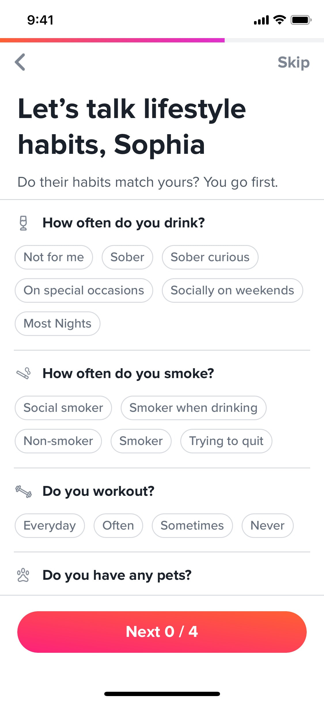 Tinder iOS screen 63