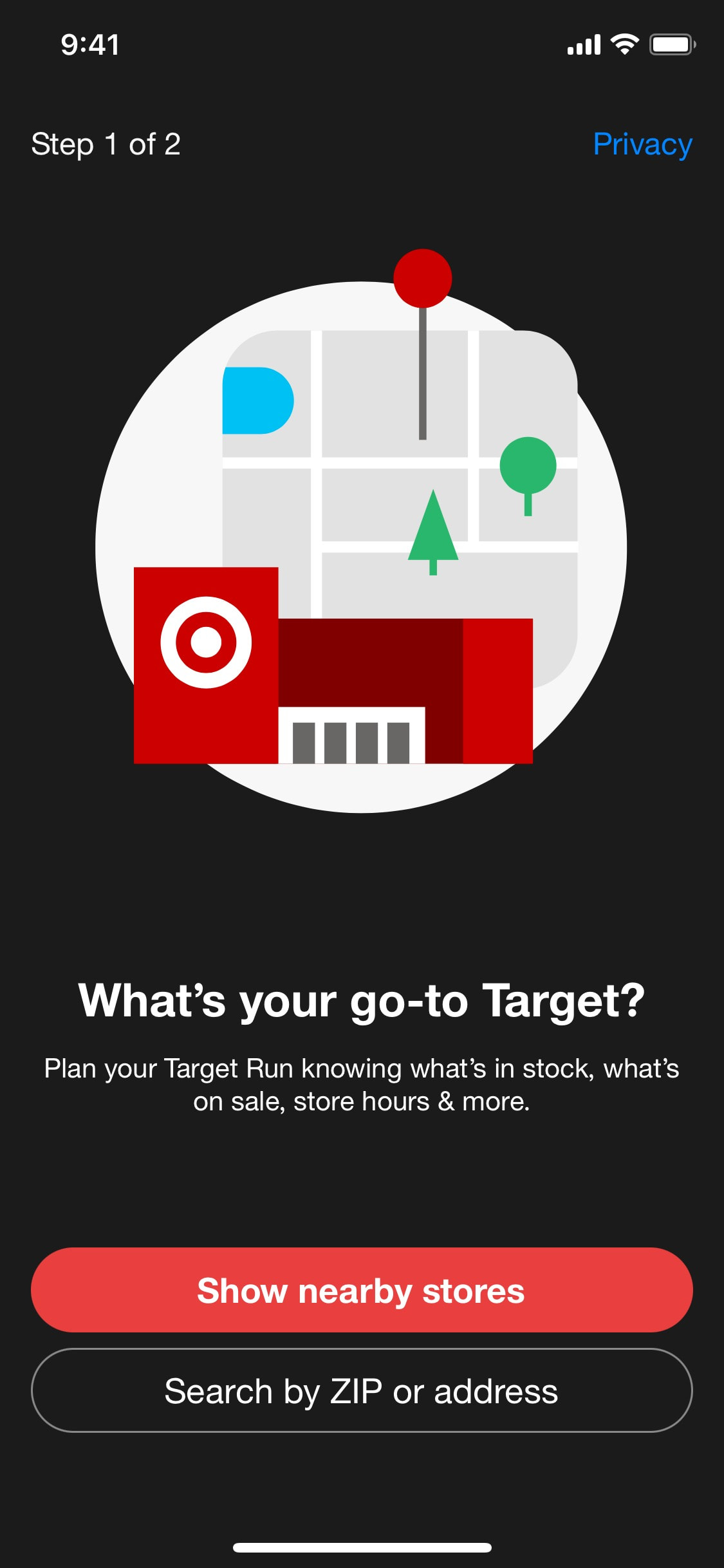 Target iOS screen 222