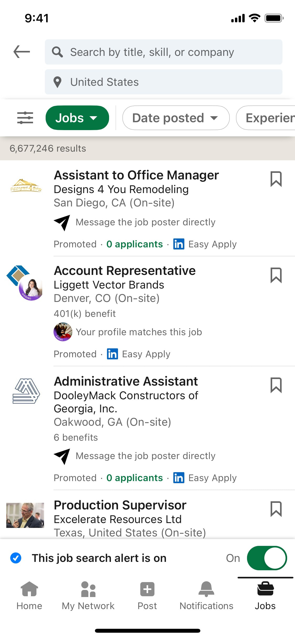 LinkedIn iOS screen 460