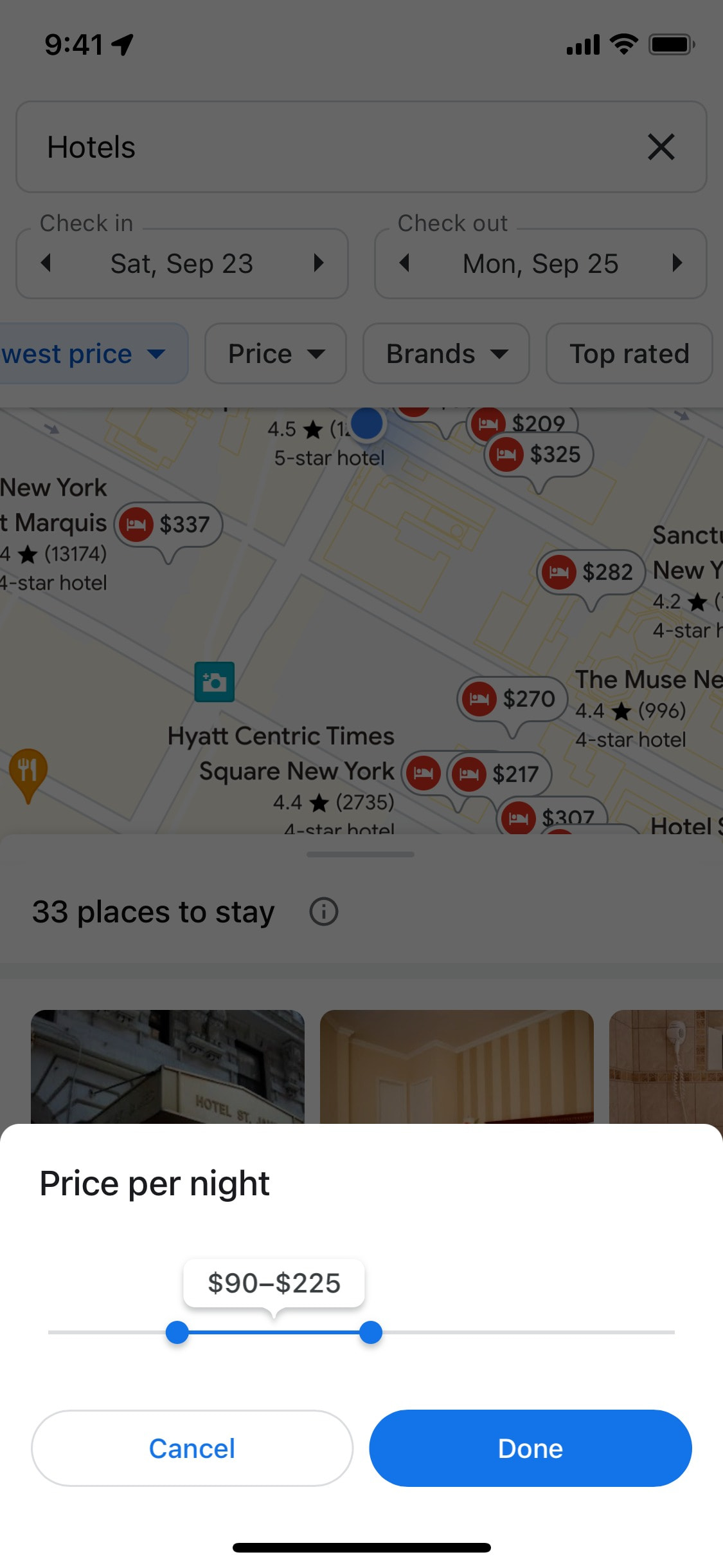 Google Maps iOS screen 496