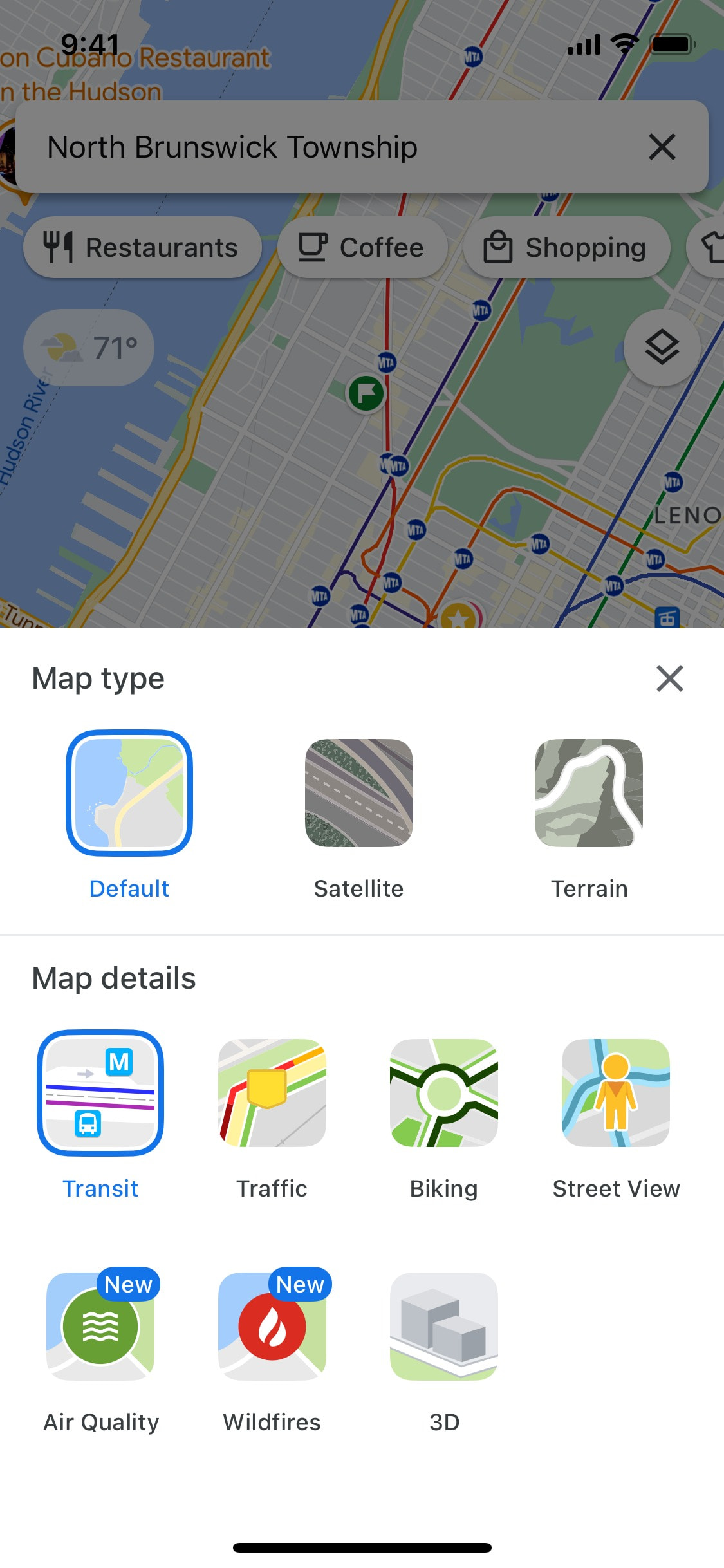 Google Maps iOS screen 87