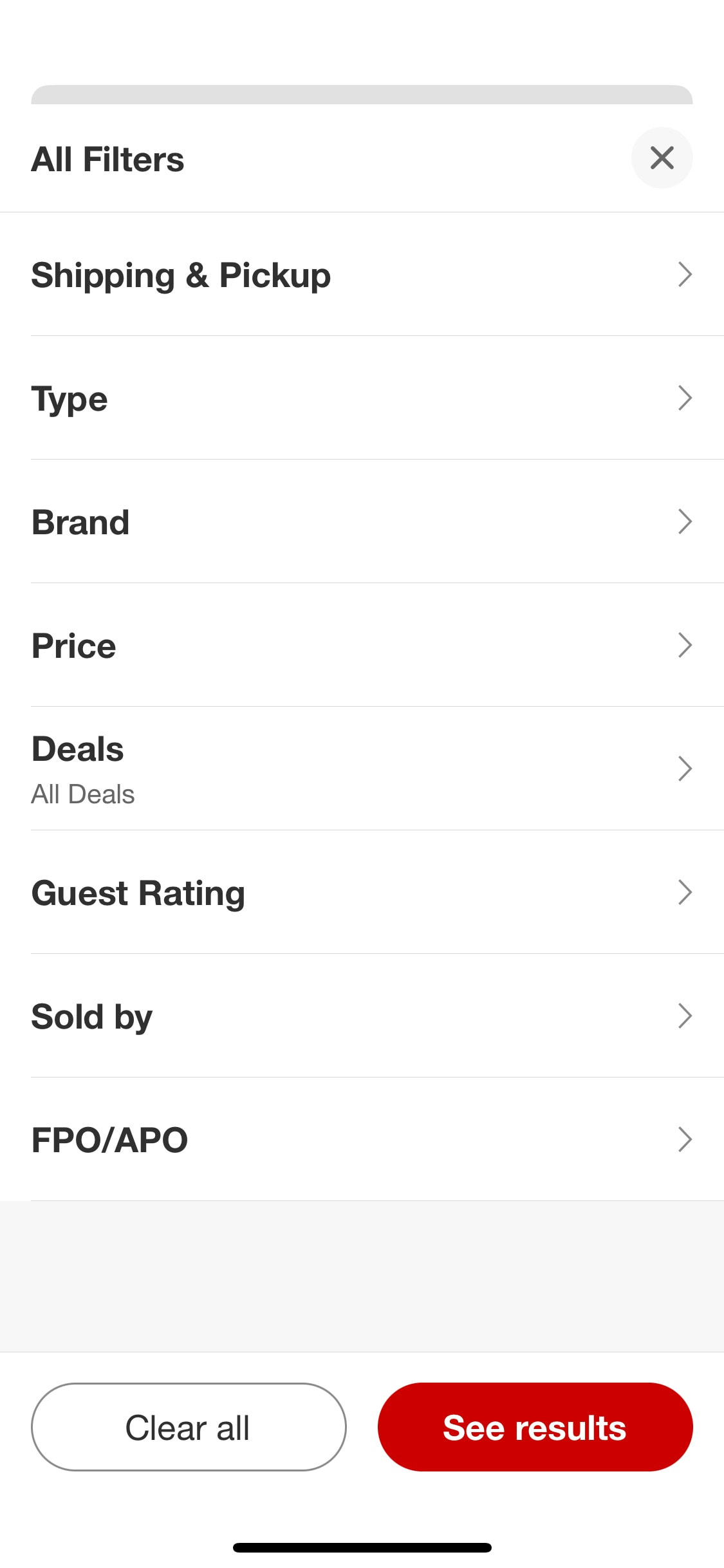 Target iOS screen 603