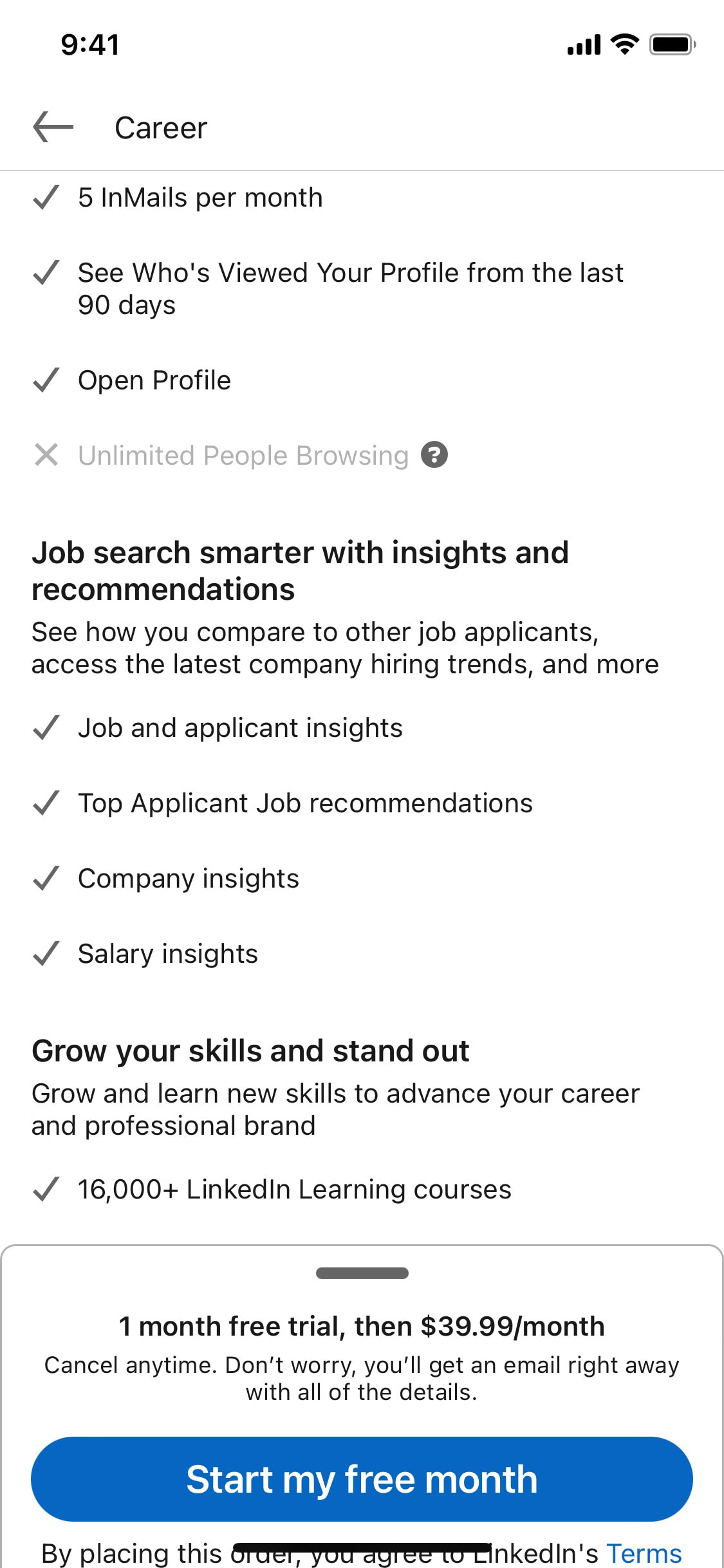 LinkedIn iOS screen 78