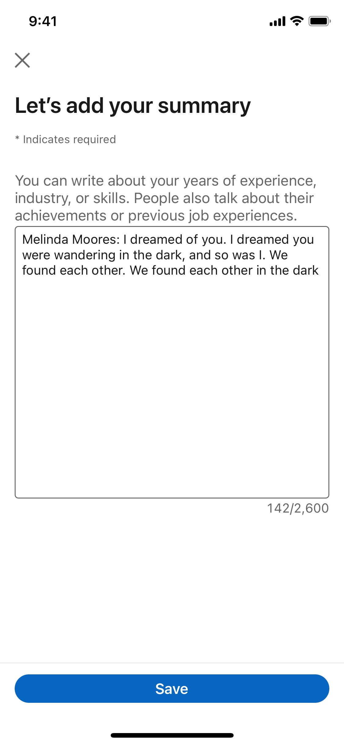 LinkedIn iOS screen 517