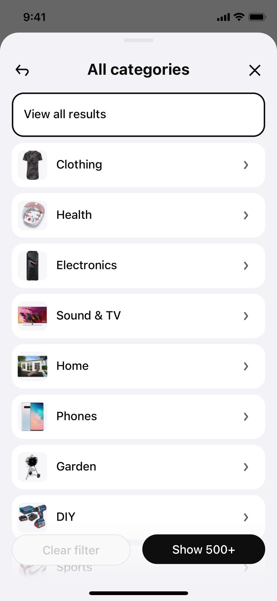 Klarna iOS screen 449