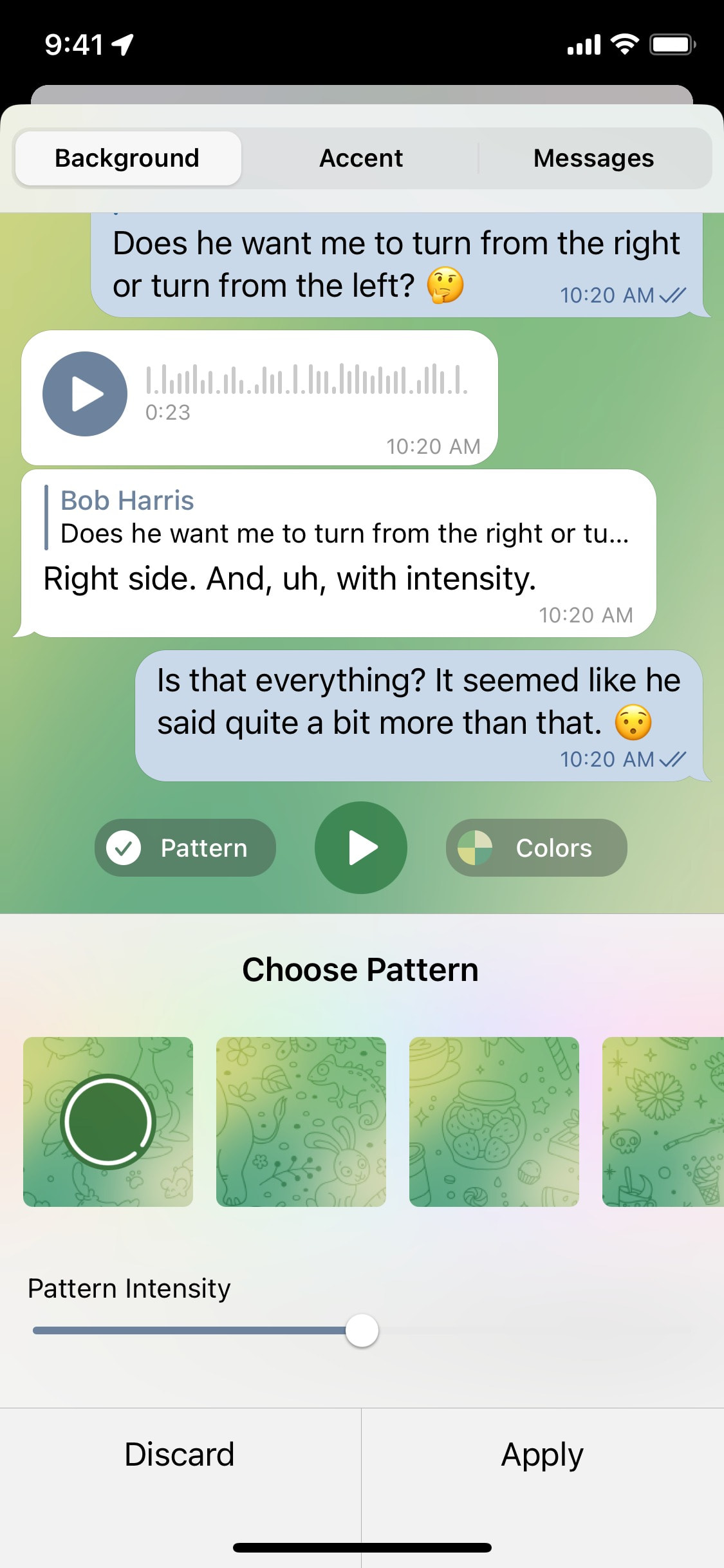 Telegram iOS screen 440