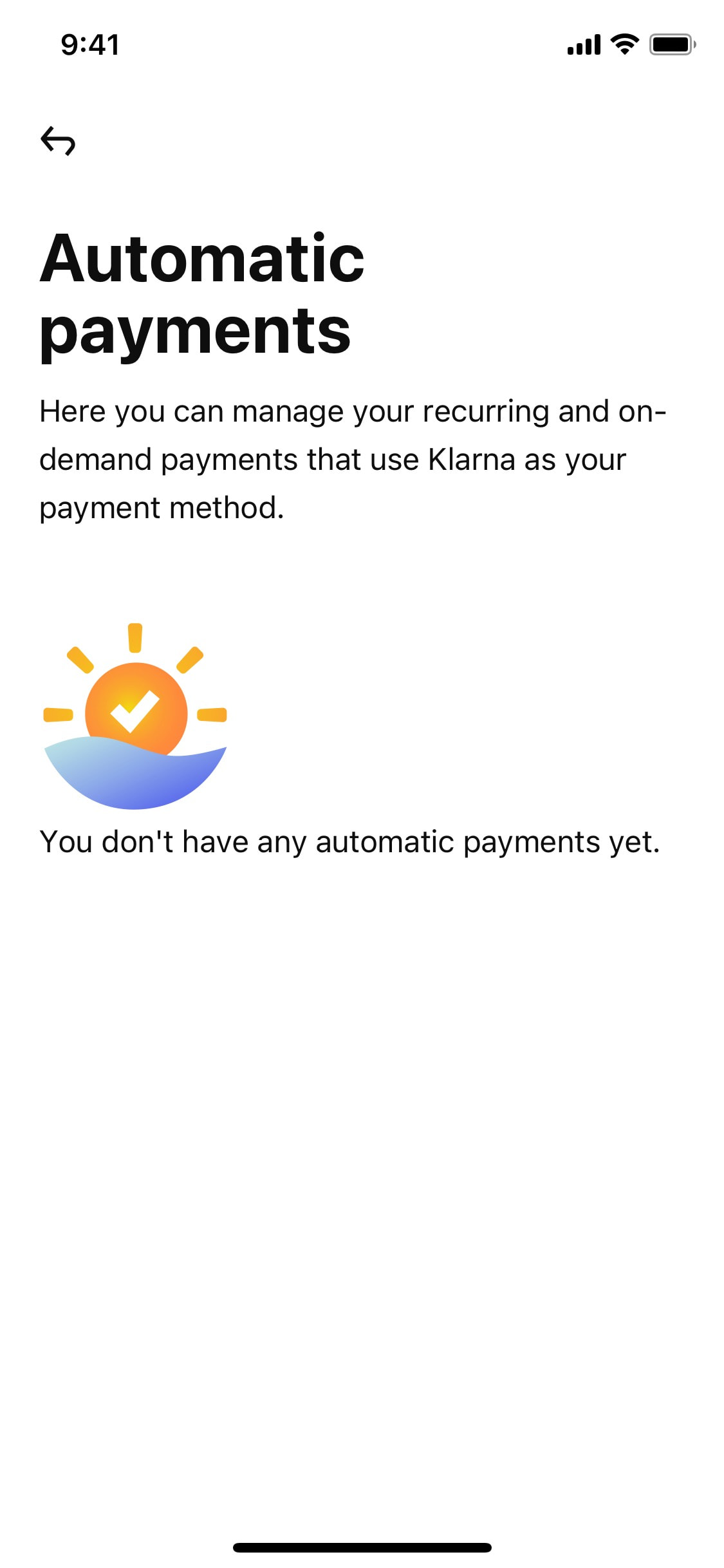 Klarna iOS screen 262