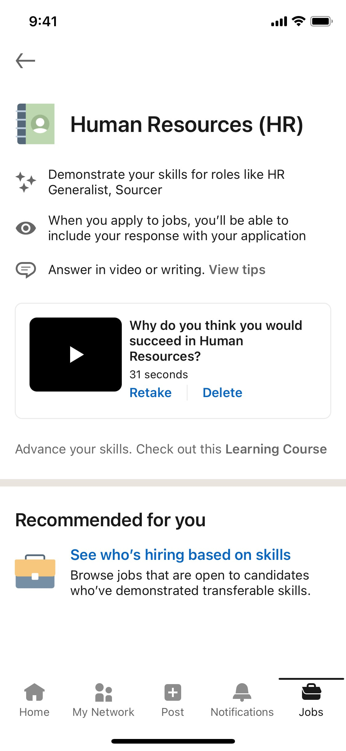 LinkedIn iOS screen 284