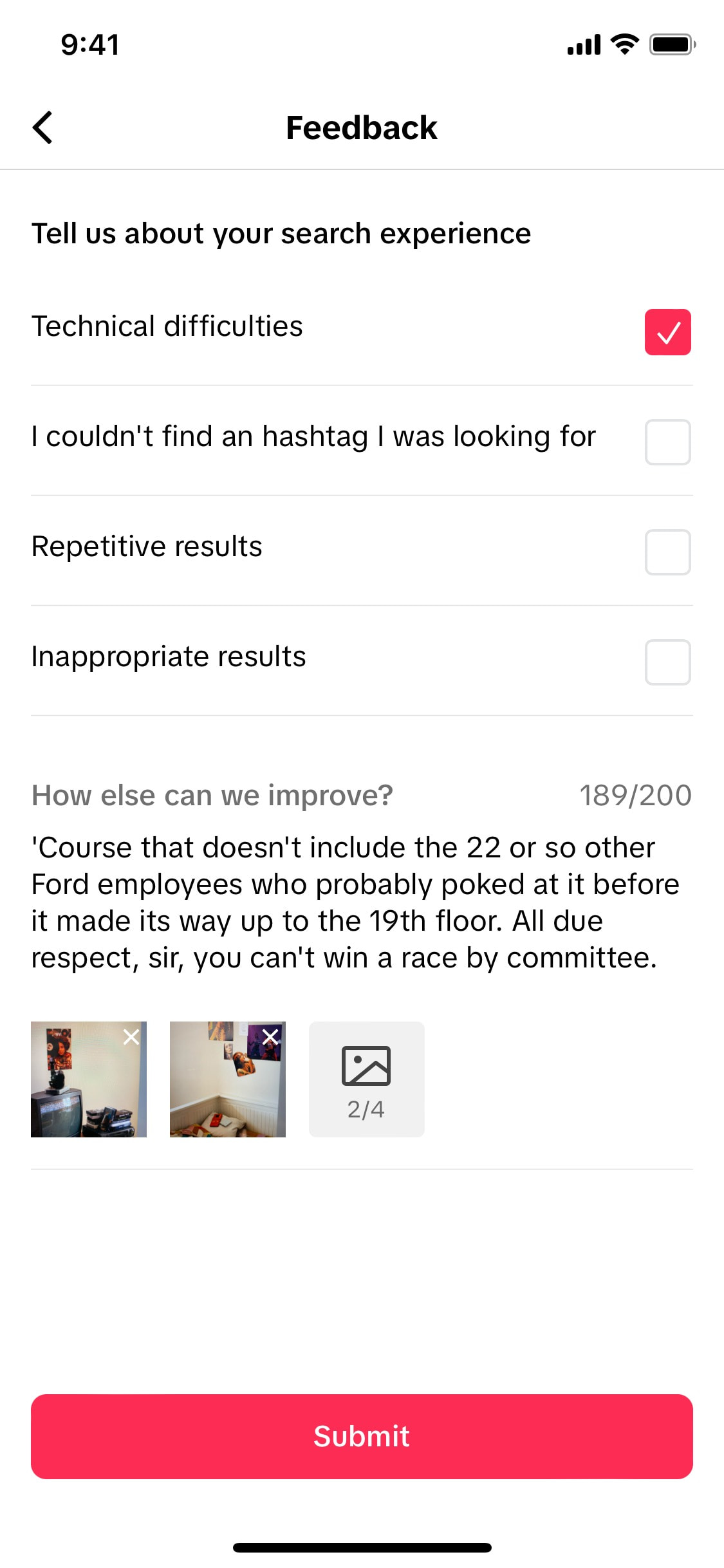 TikTok iOS screen 149