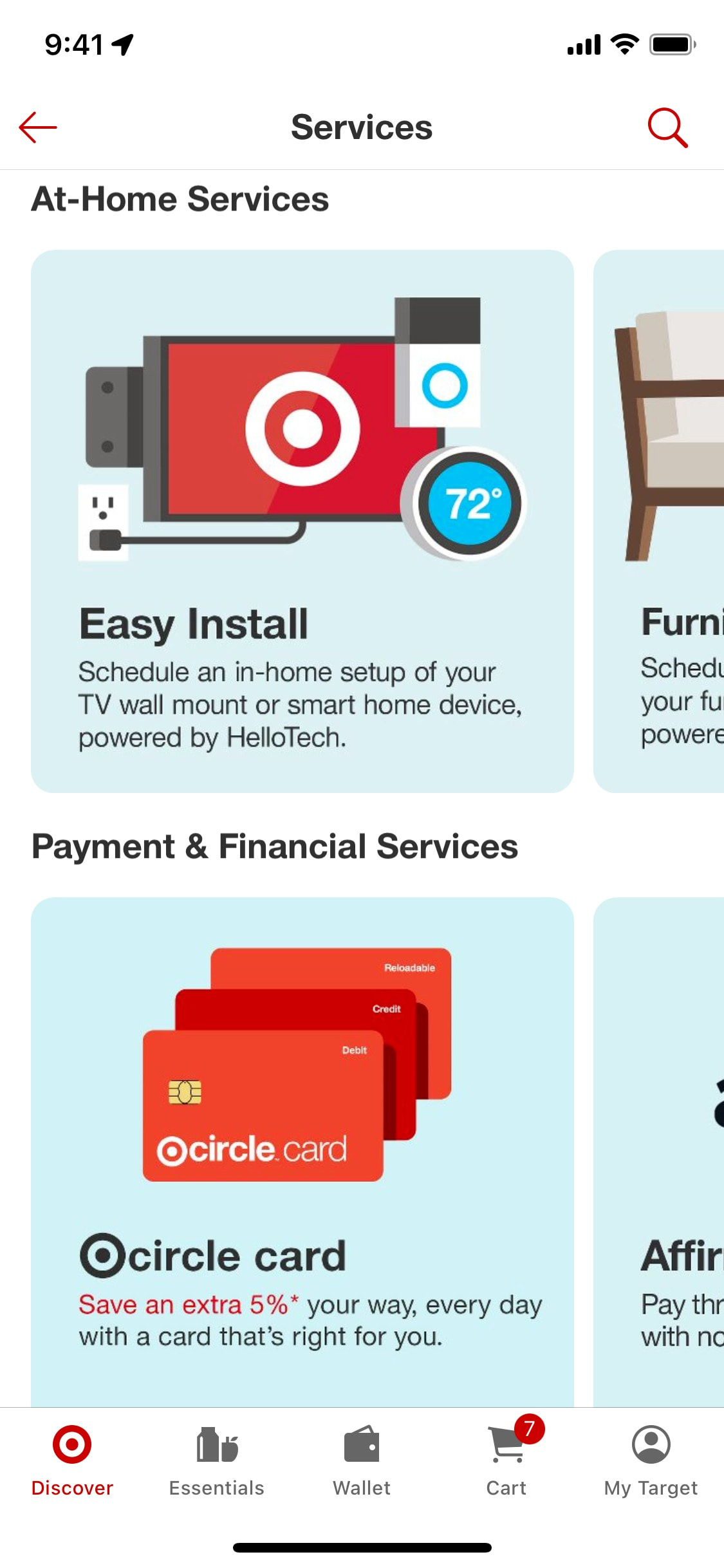Target iOS screen 320