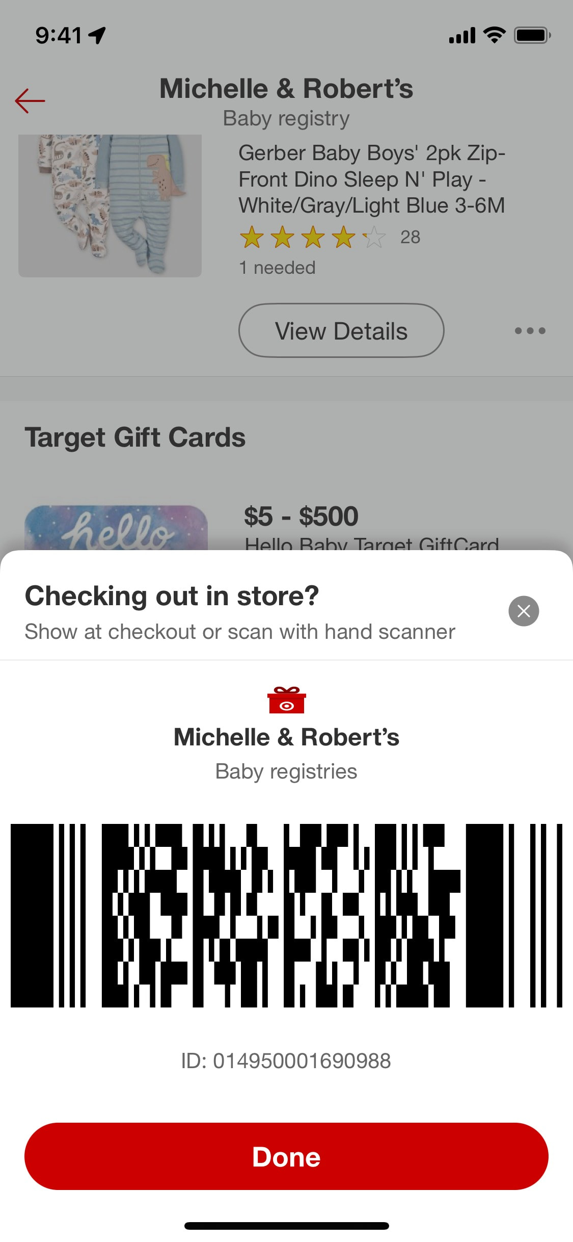 Target iOS screen 706