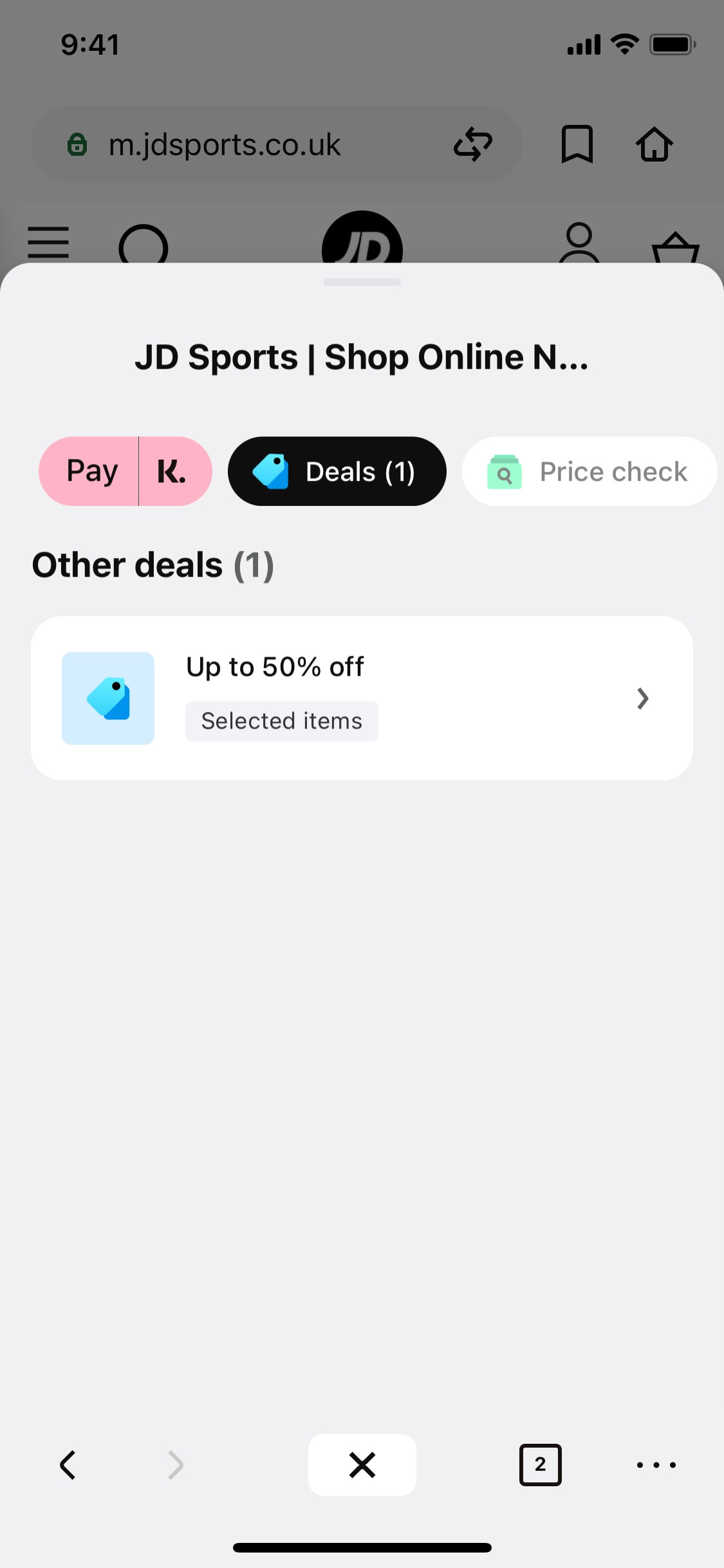 Klarna iOS screen 57