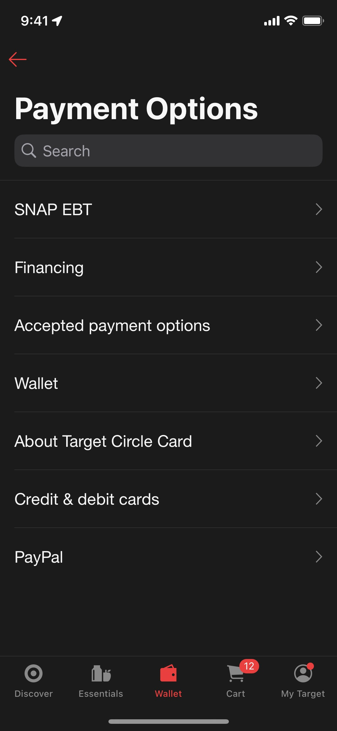 Target iOS screen 585